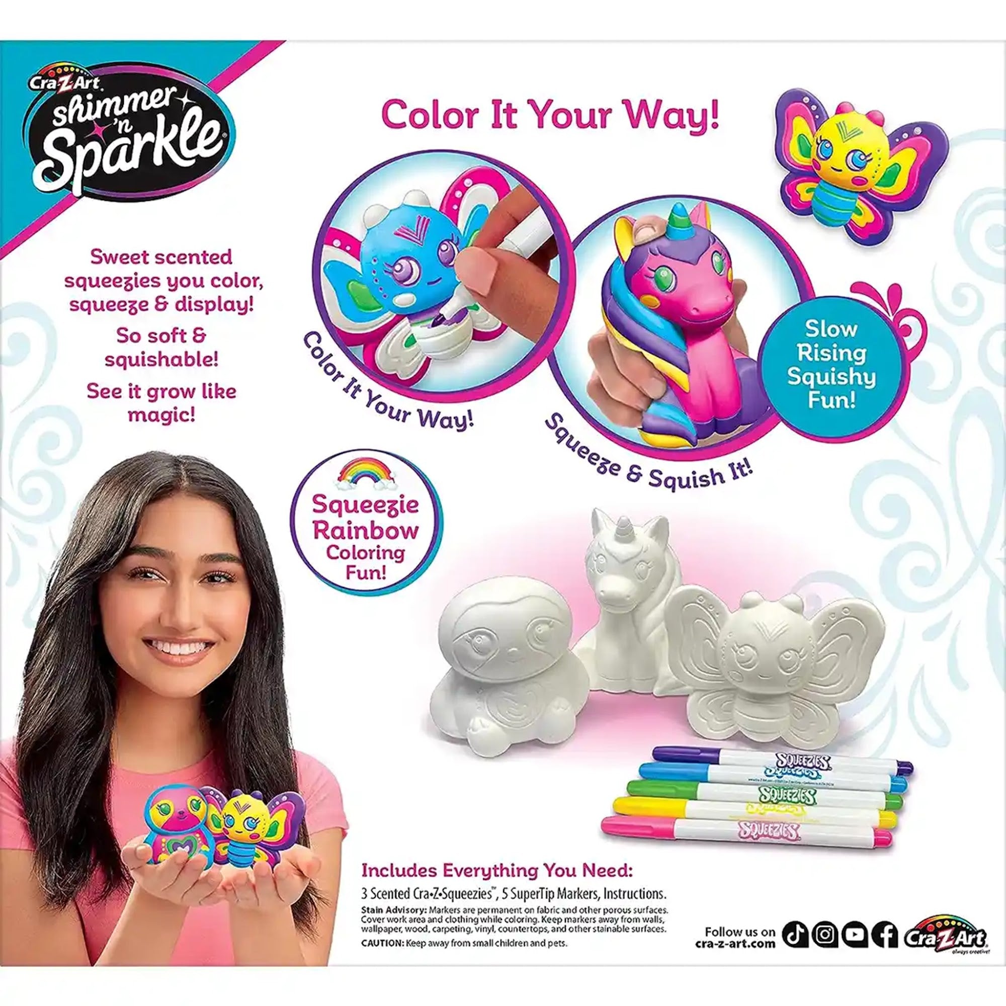 Shimmer N Sparkle Color Your Own Squeezie Fun - Kiddy Zone