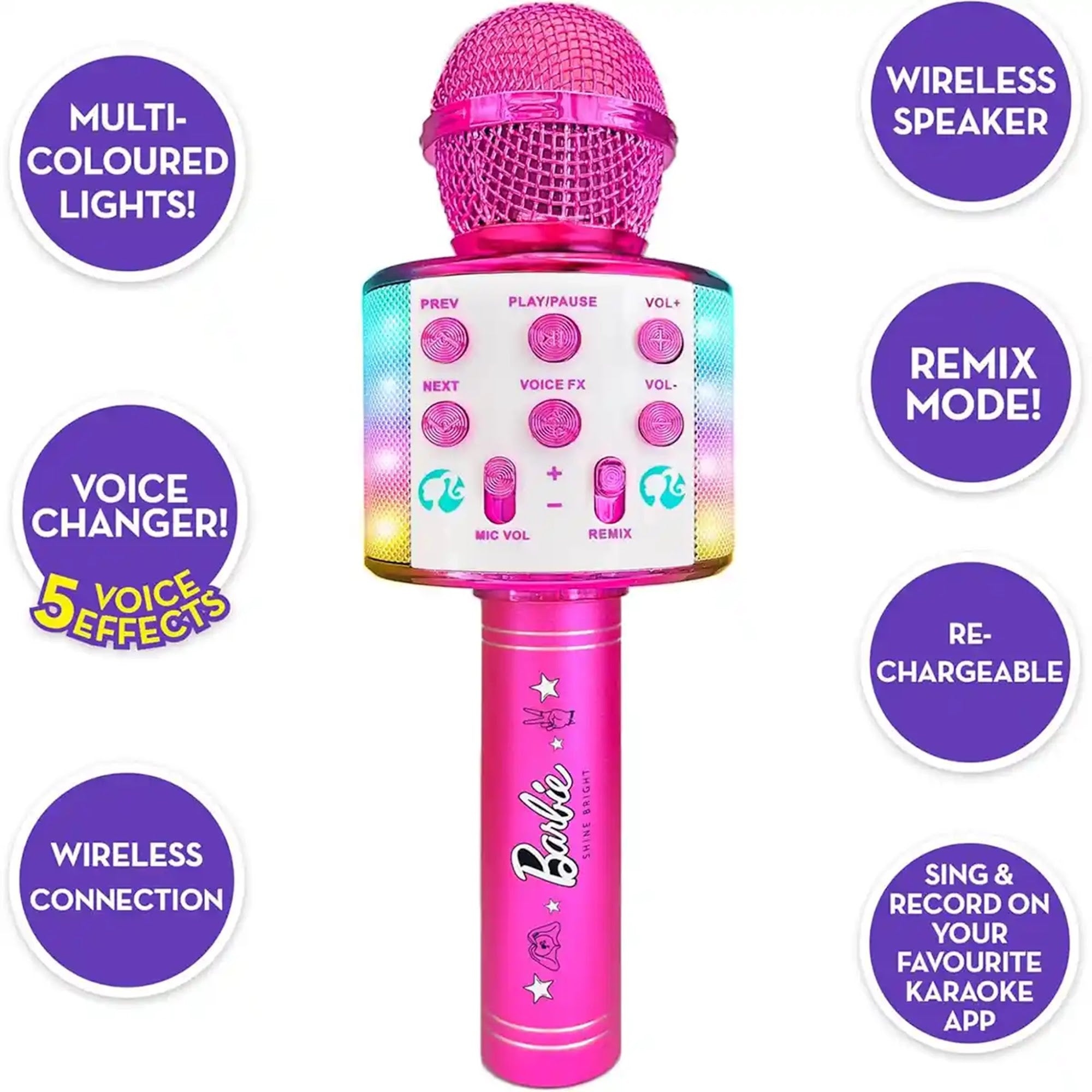BARBIE BRIGHT VOICE MASTER MICROPHONE PK12 - Kiddy Zone
