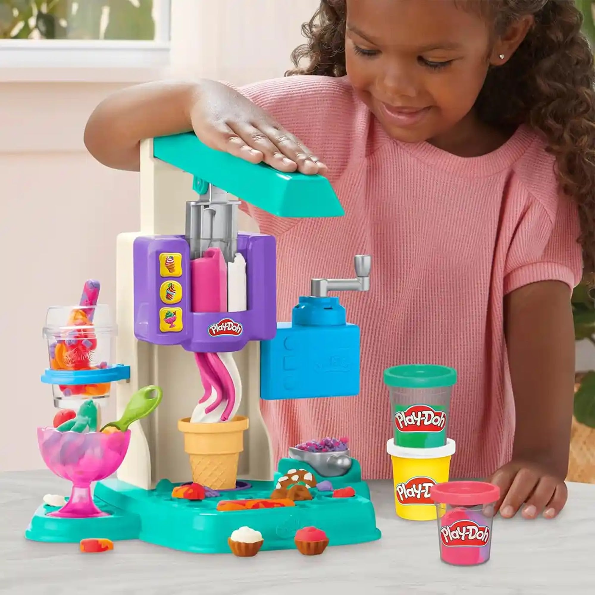 PD RAINBOW SWIRL ICE CREAM PLAYSET - Kiddy Zone