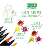 Signature, 16 ct. Brush & Detail Dual-Tip Markers - Kiddy Zone