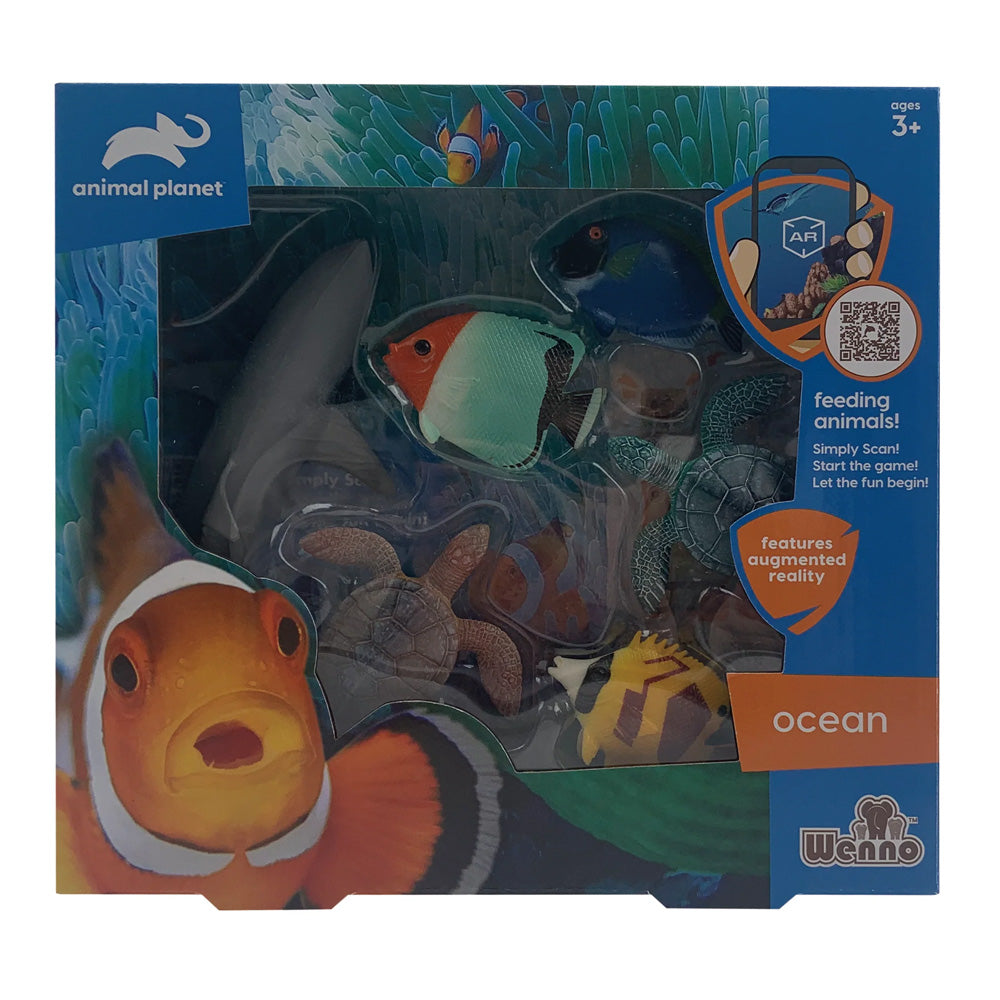 6 pcs ocean animal in window box