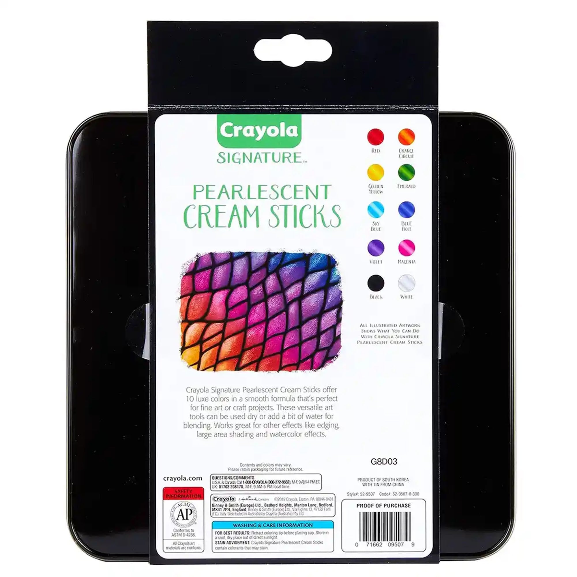 Crayola Signature, 10 ct. Pearlescent Gel Sticks - Kiddy Zone