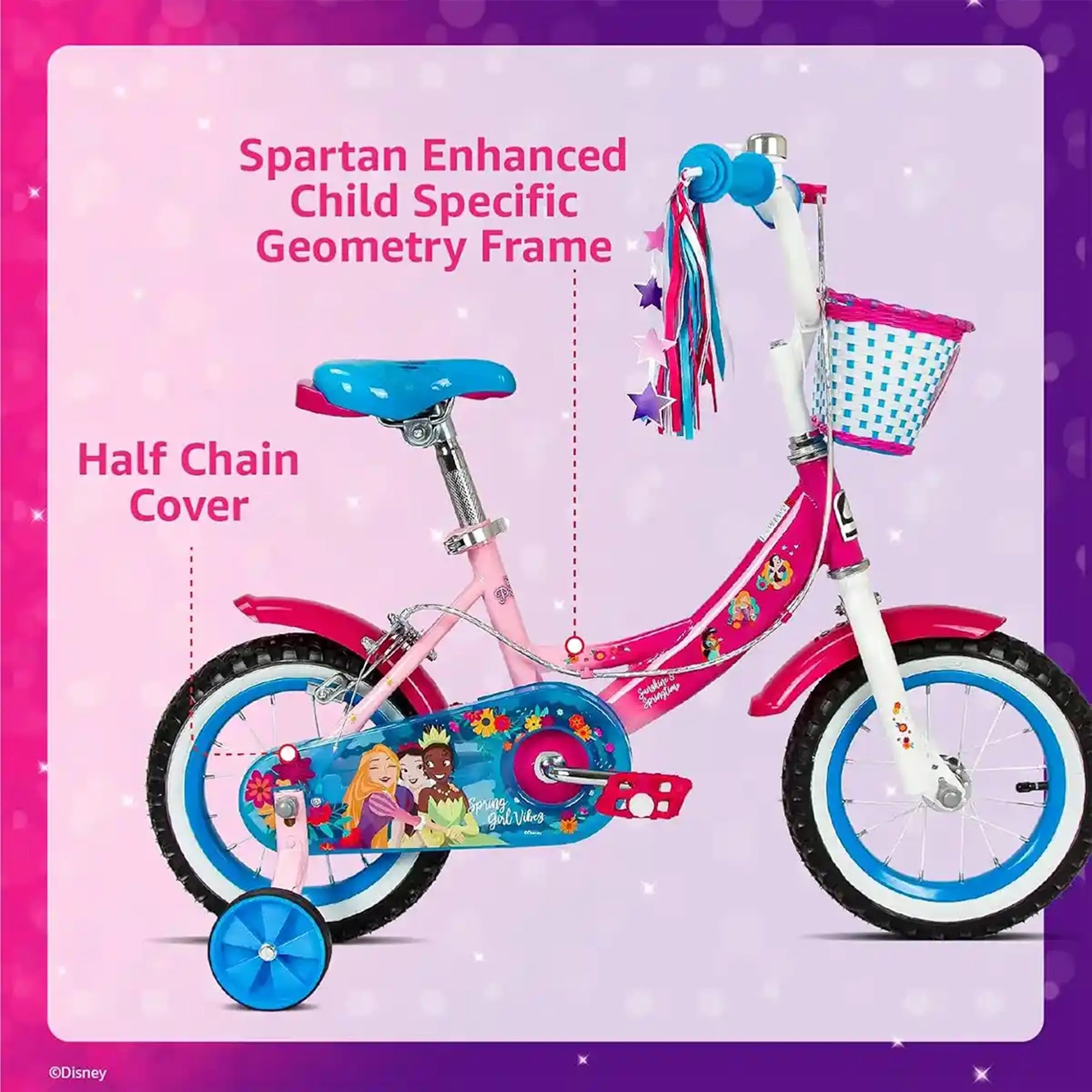 Spartan 12" Disney Princess Bicycle - Kiddy Zone