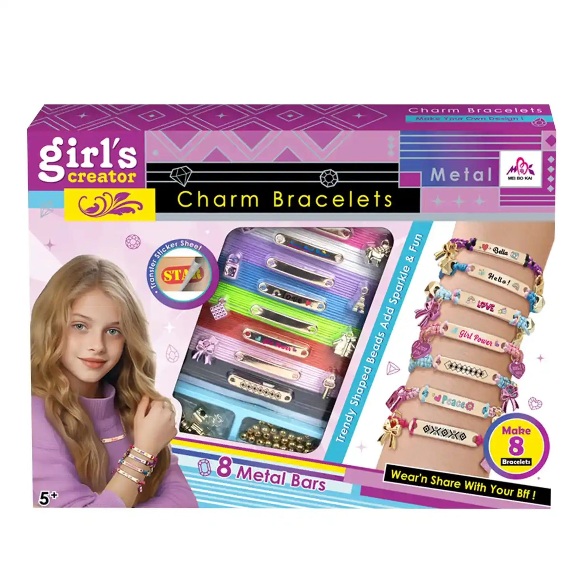 METAL PLAQUE BRACELET SET 5YRS+ - Kiddy Zone