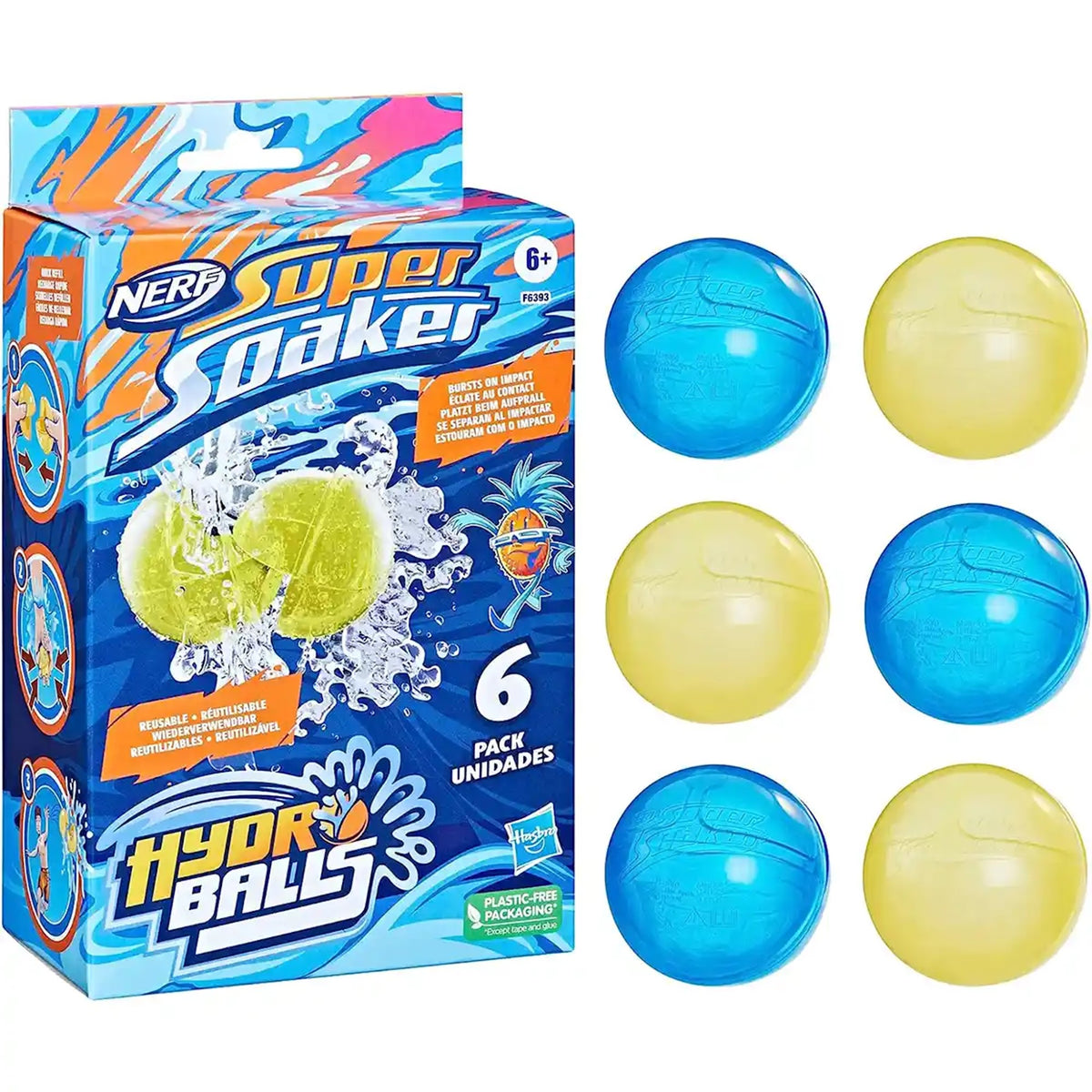 Nerf Super soaker Hydro Balls 6-Pack - Kiddy Zone