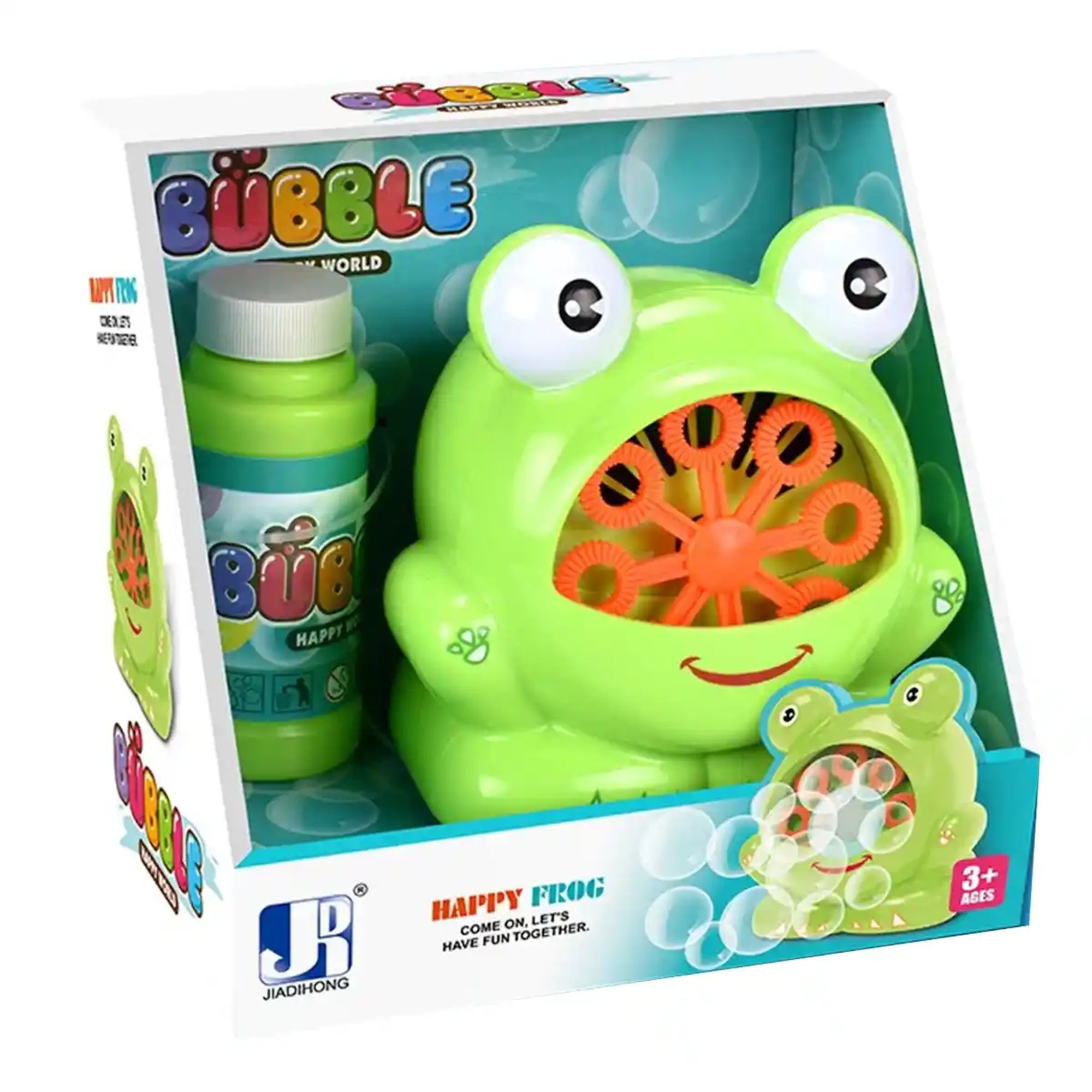 ELECTRIC HAND OPERATED FUN FROG  BUBBLE MACHINE 3YRS+ - Kiddy Zone