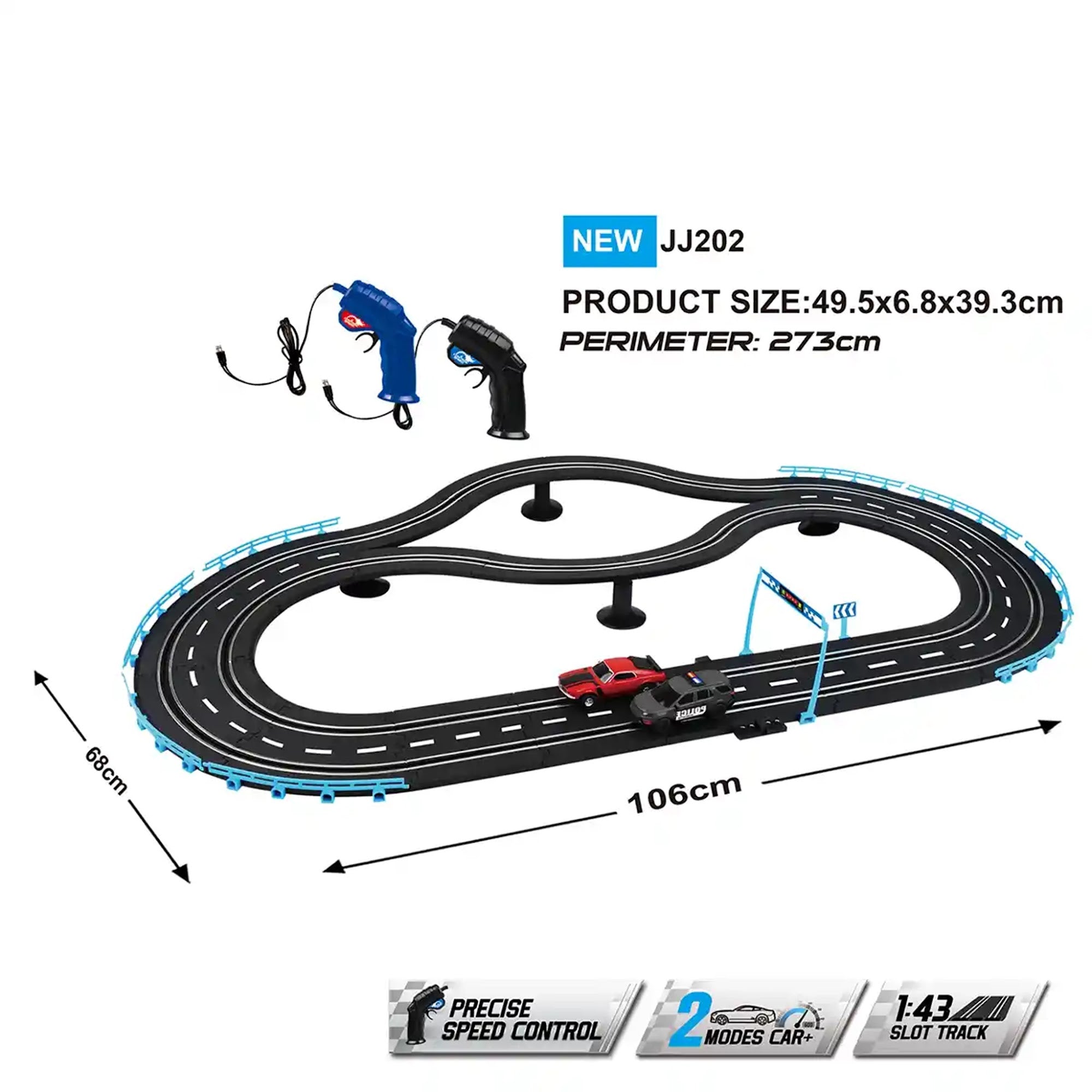 Mini Electric car track slot toy 1:43 Scale DIY Construction Race Tracks Sets For 6YRS+ - Kiddy Zone