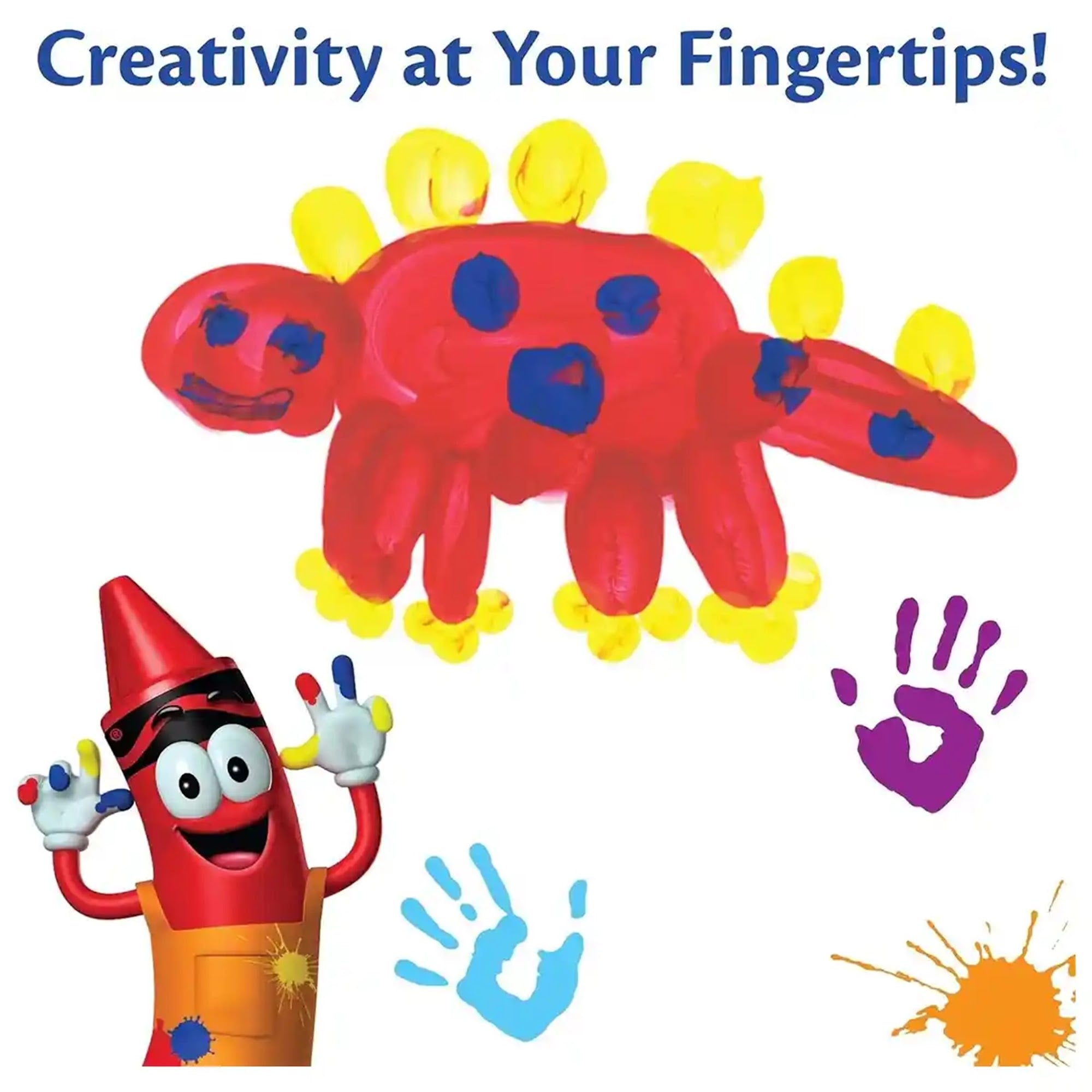 Crayola 3 8-Oz. Washable Fingerpaint Bold Colors - Kiddy Zone