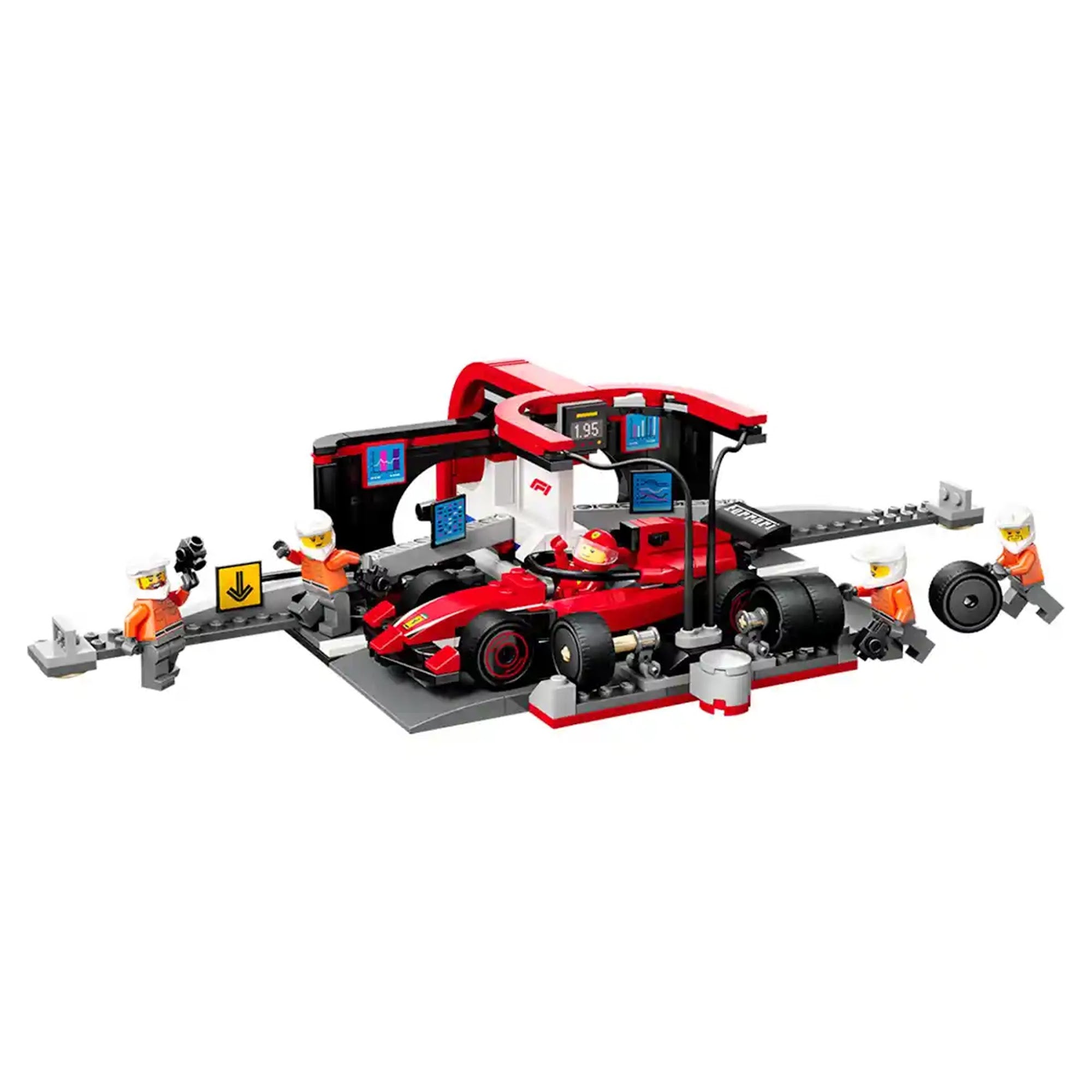 LEGO City LEGO 60443 F1 Pit Stop & Pit Crew with Ferrari Car