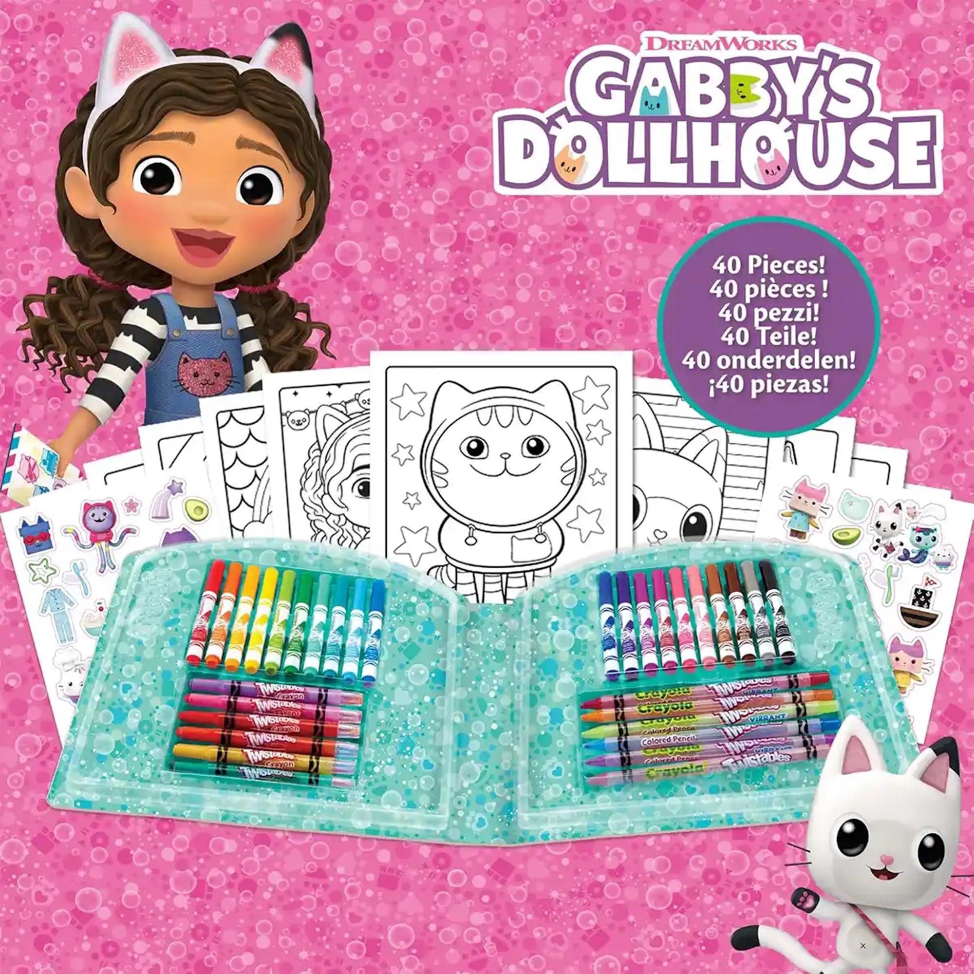 Coloring Case 40ct, Gabby's Dollhouse - Kiddy Zone