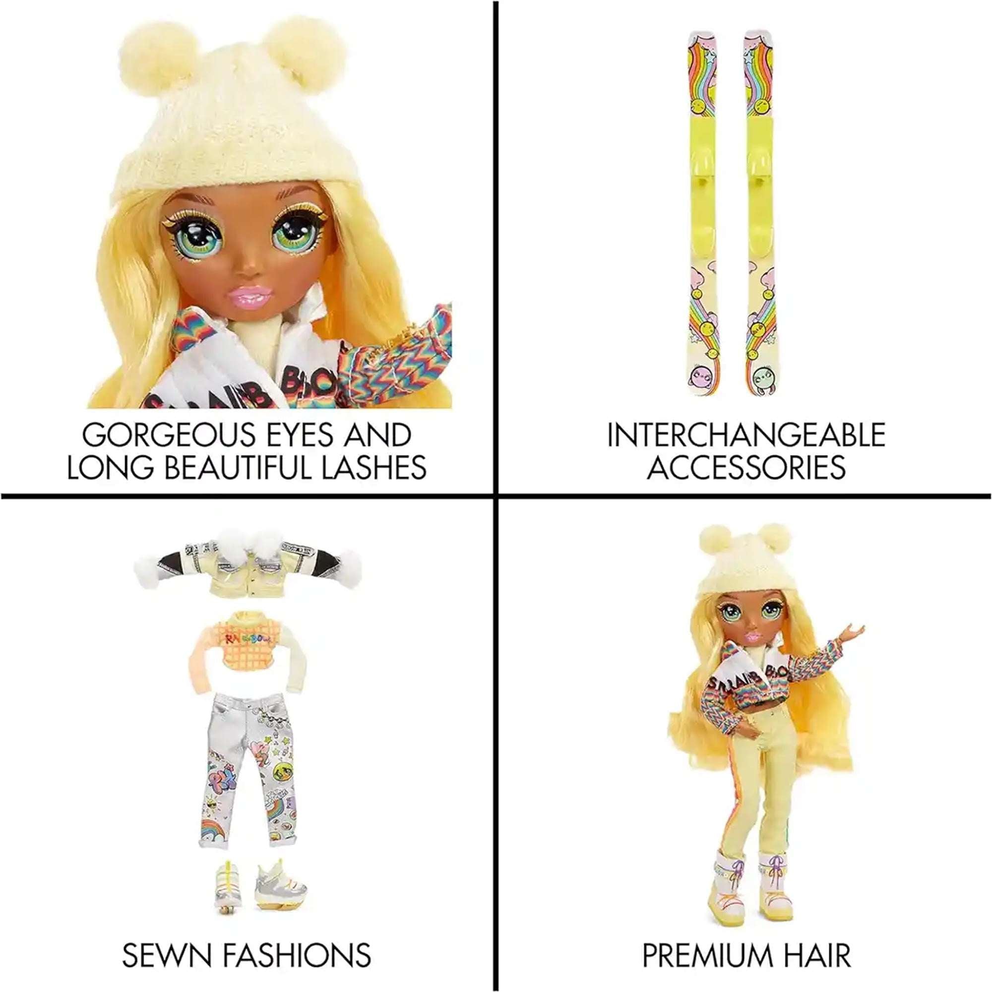 Rainbow High Fashion Winter Break Doll- Sunny Madison (Yellow)
