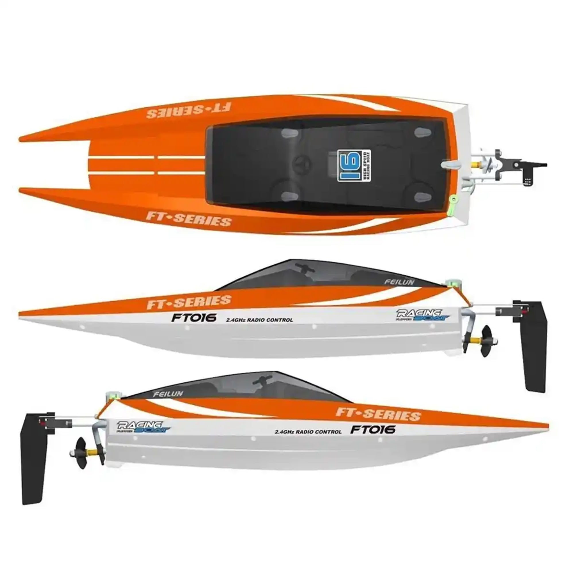 2.4G R/C FT016 RACING BOAT 14YRS+ - Kiddy Zone