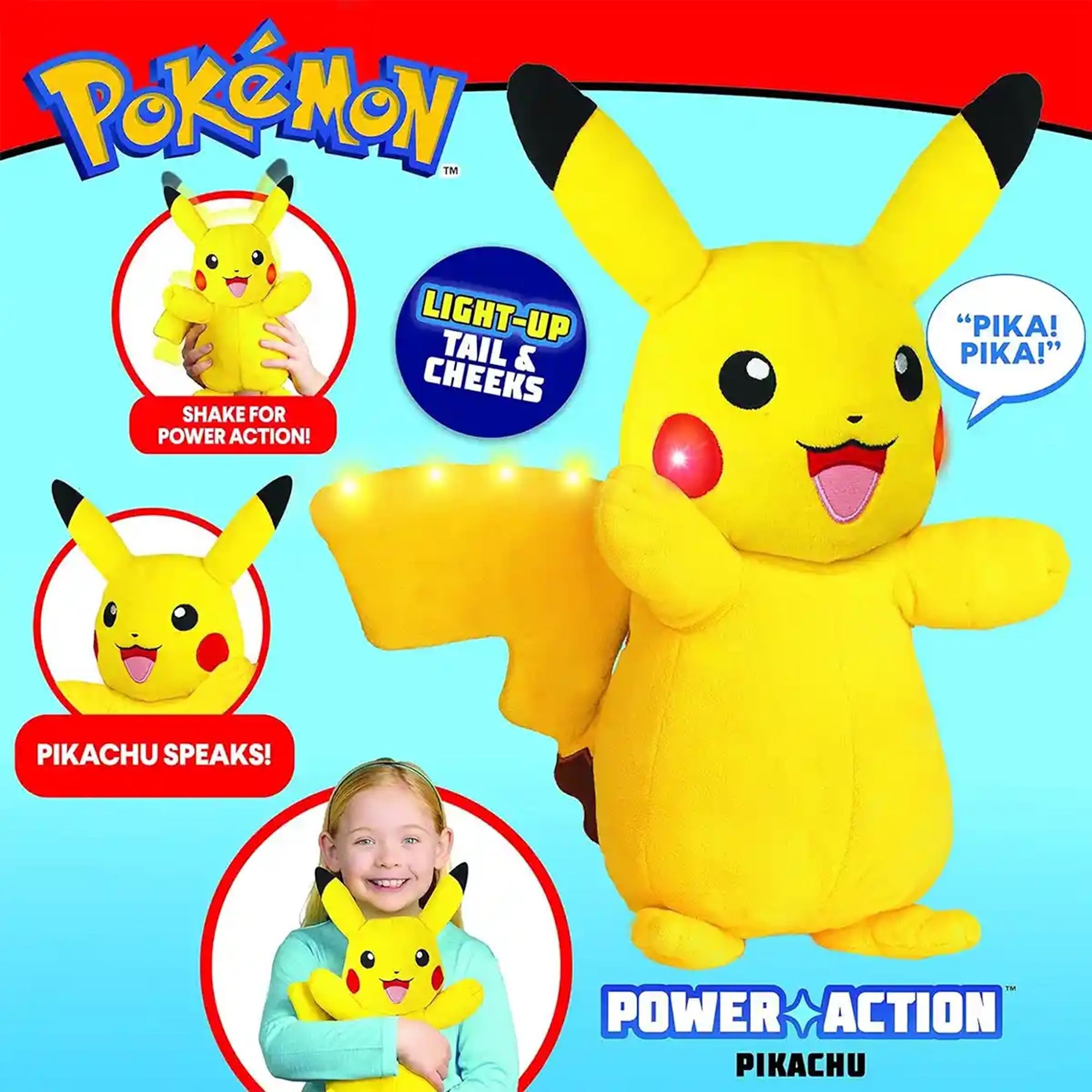 POKEMON PLUSH POWER ACTION PIKACHU B/O