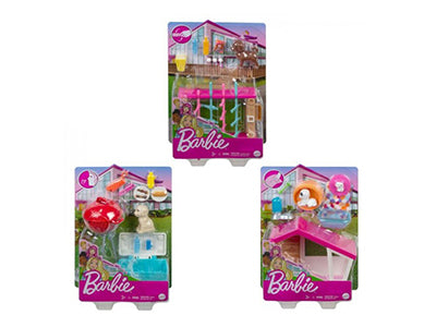 Barbie Mini Playset with Pet Asst. (3) - Kiddy Zone
