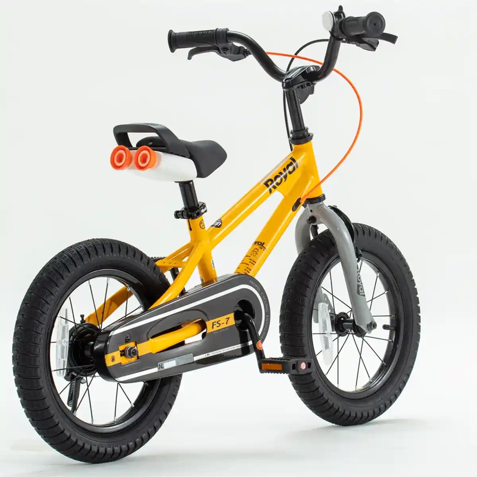 RB14B-6P CHILDREN BICYCLE 7TH FREESTYLE 14 INCH YELLOW - Kiddy Zone