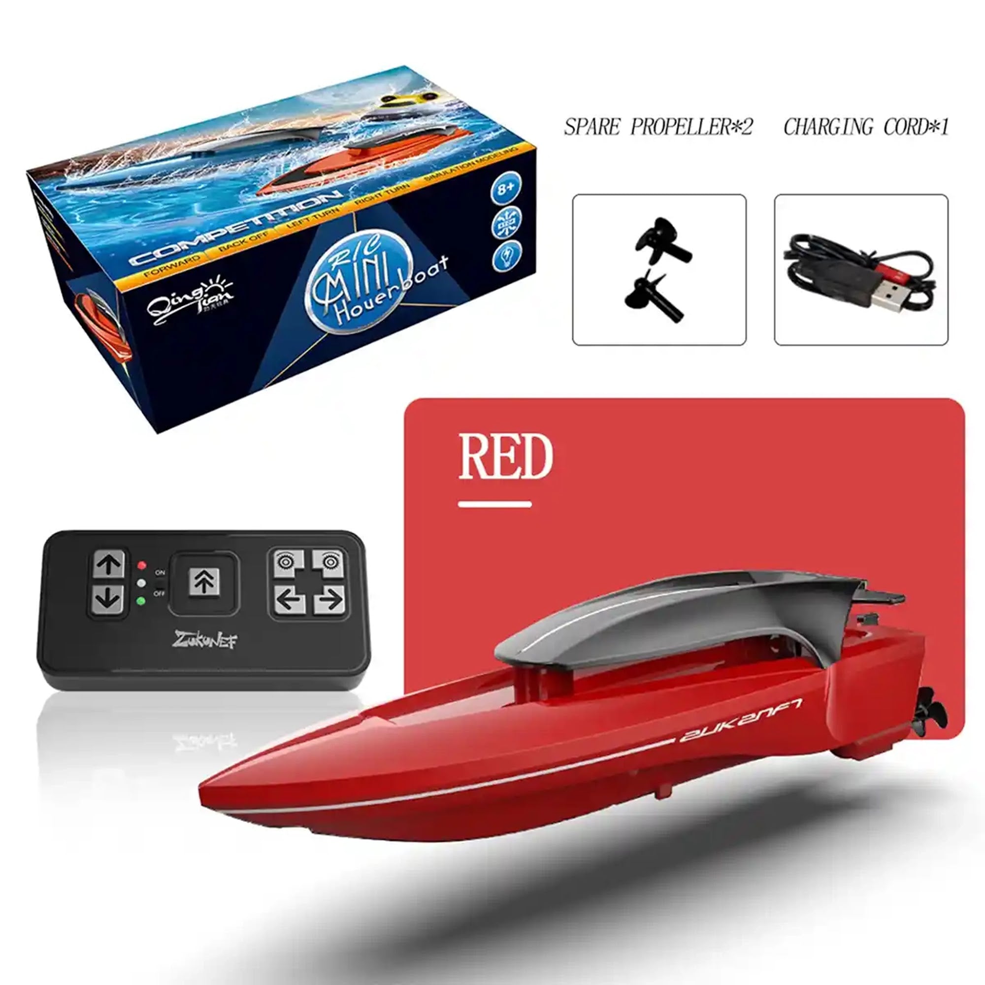 2.4G MINI R/C SPEED BOAT RED 8YRS+