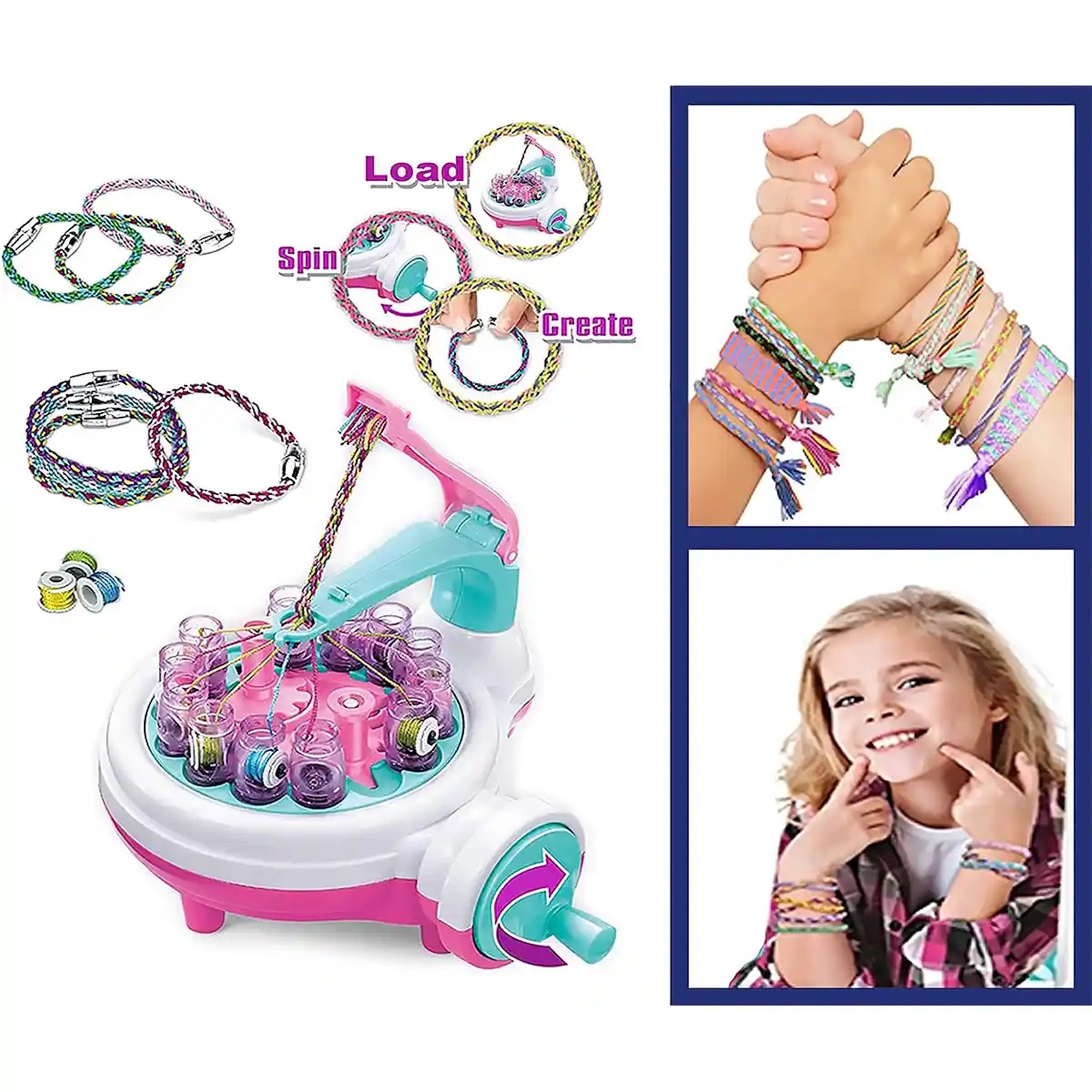 2 IN 1 BRAIDING SET BRACELET MACHINE 6YRS+ - Kiddy Zone
