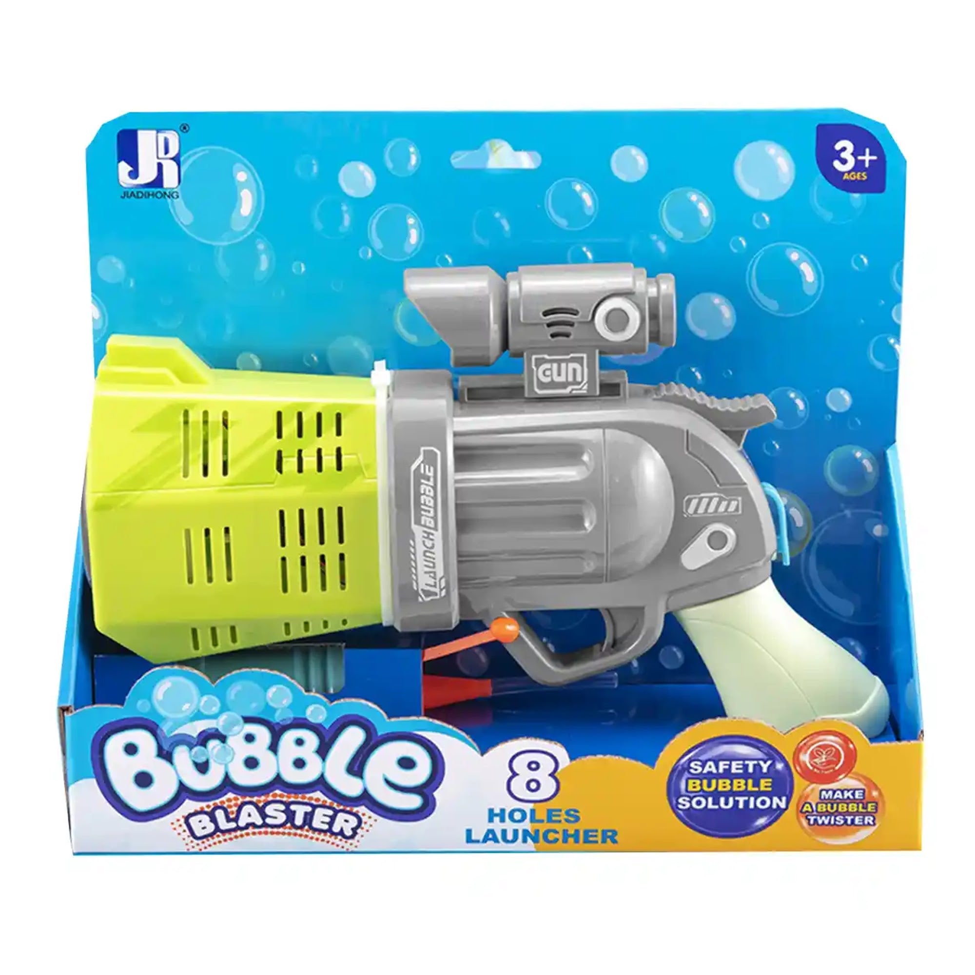 AUTOMATIC LIGHT REVOLVER BUBBLE GUN (NEW COLOR) 3YRS+ - Kiddy Zone