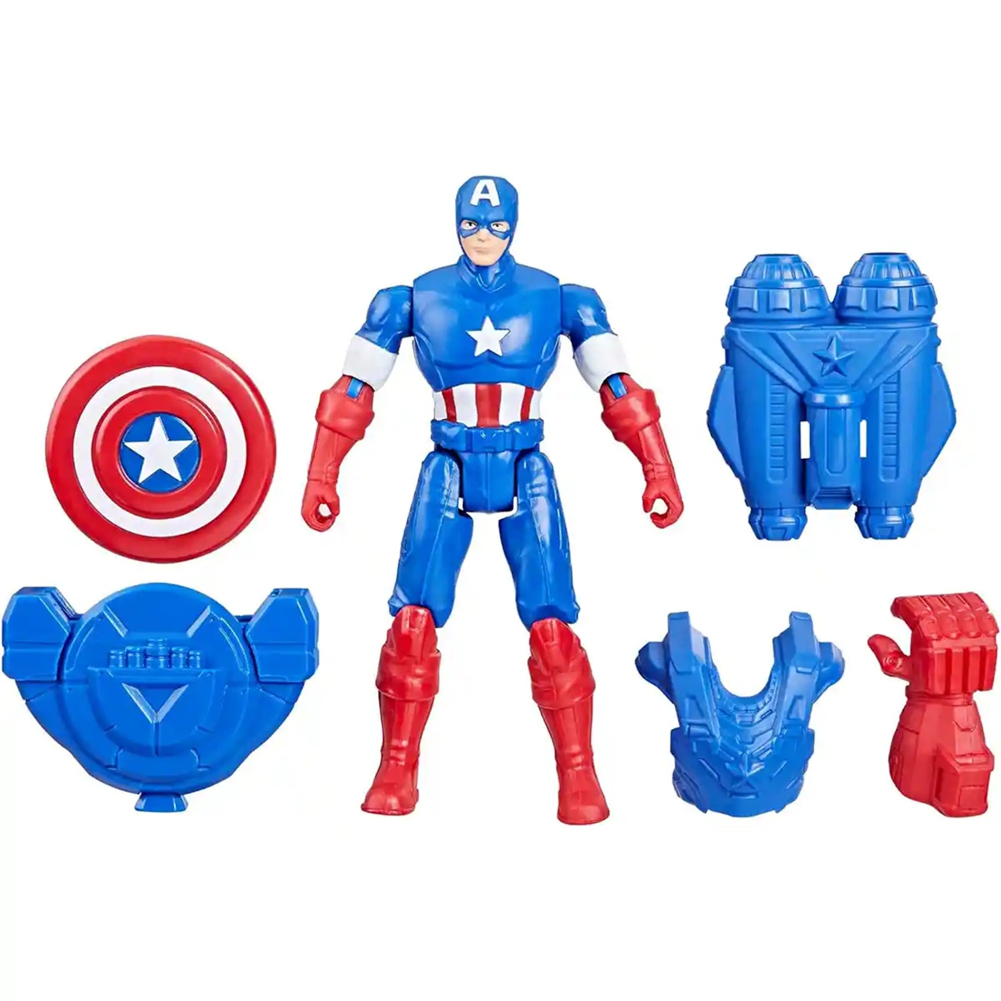 AVN 4IN CAPTAIN AMERICA BATTLE GEAR FIG