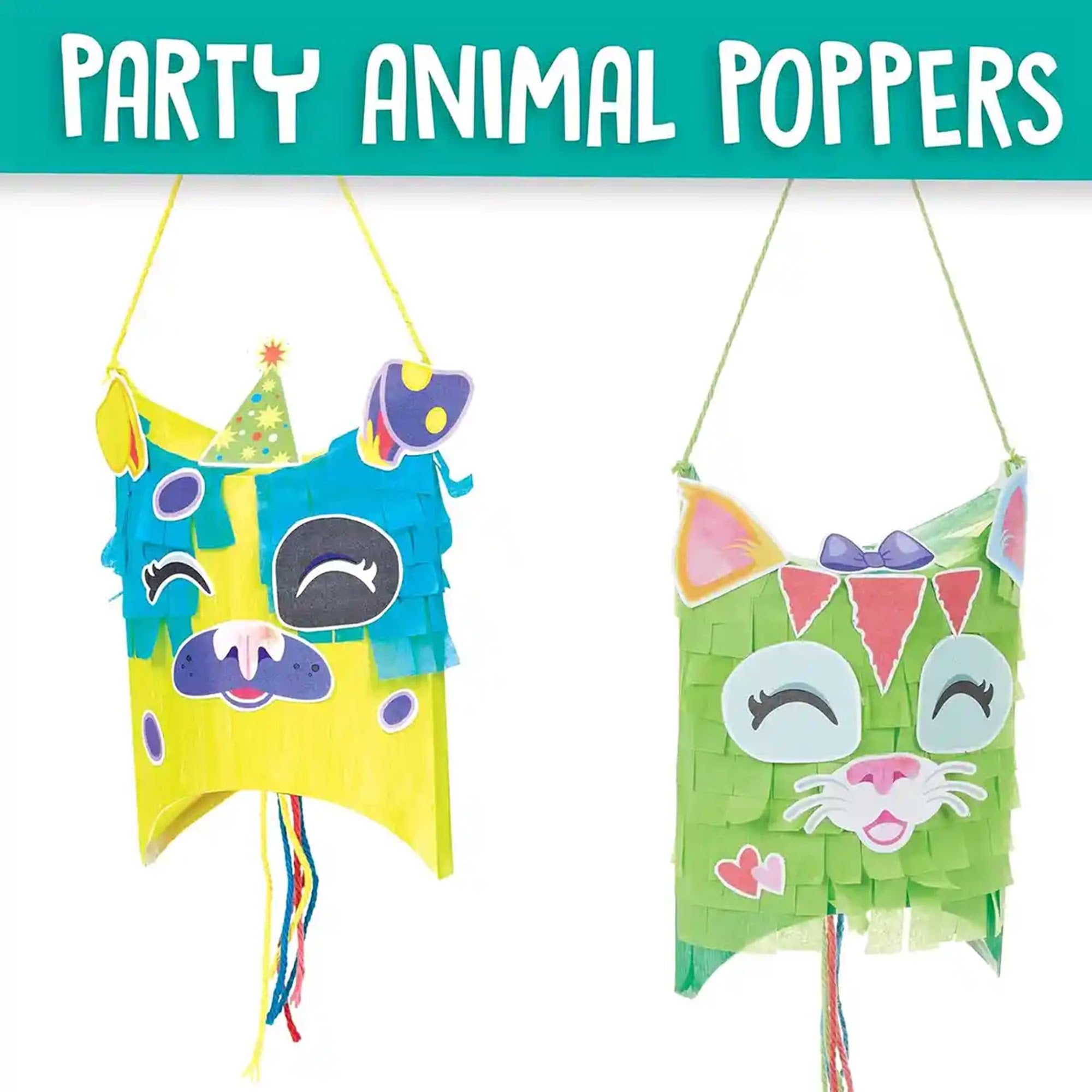 CRAFT,ANIMAL PARTY POPPERS,12PK