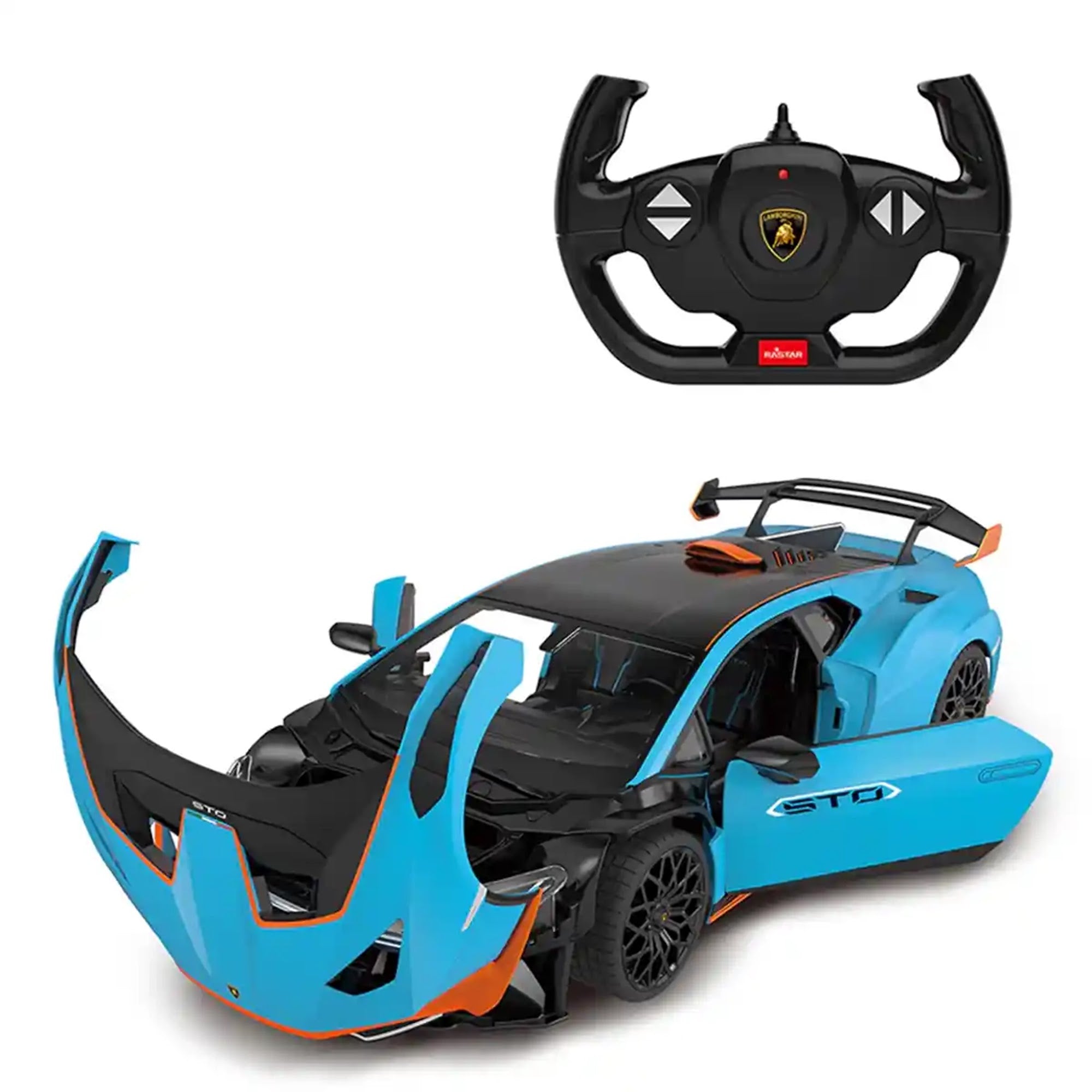 RASTAR R/C 1:14 Lamborghini Huracan STO - Blue - Kiddy Zone