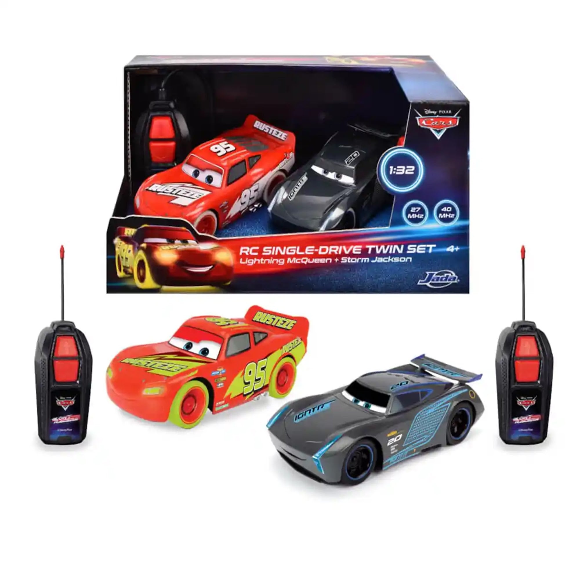 JADA - RC CARS GLOW RACERS TWIN PACK 1:32