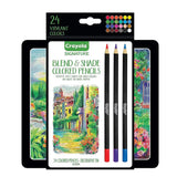 Crayola Signature, 24 ct. Blend & Shade Colored Pencils w/Tin - Kiddy Zone