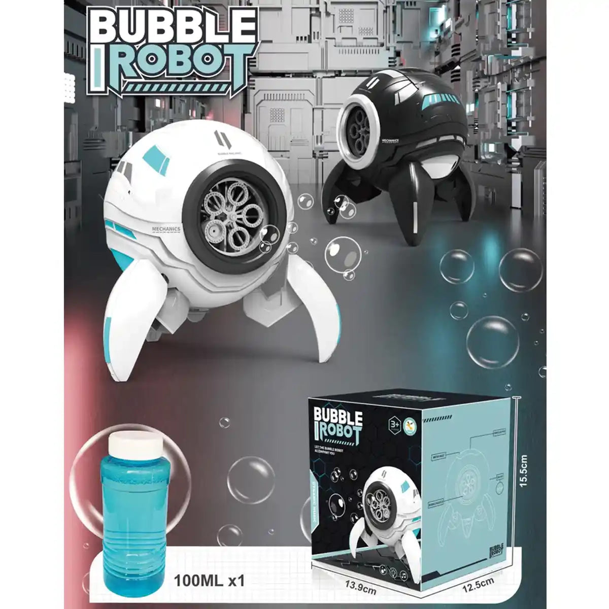 B/O ROBOT BUBBLE MACHINE - Kiddy Zone
