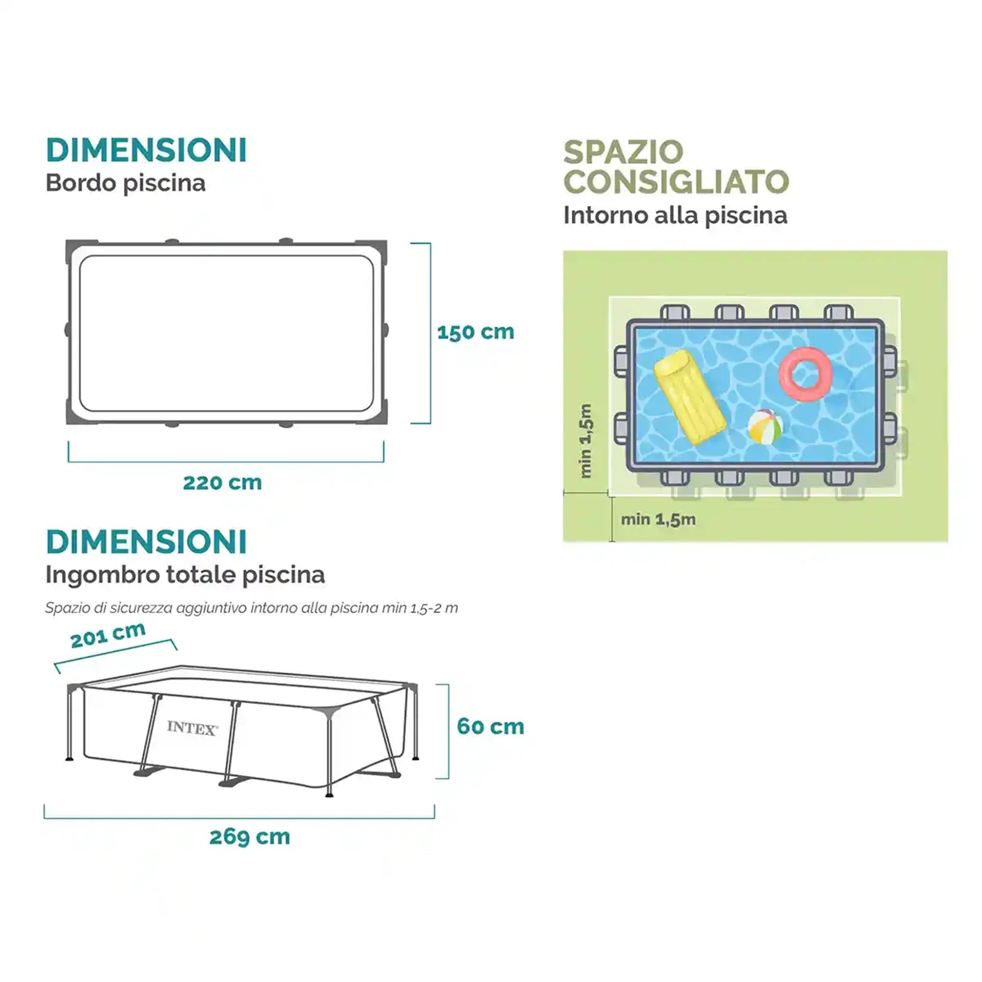 INTEX 86Ã¢ÂÂ"X59"X23Ã¢ÂÂ"RECTANGULAR FRAME POOL, AGES  6+