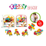 SOFT BUILDING BLOCKS 60PCS - 18M+ - Kiddy Zone