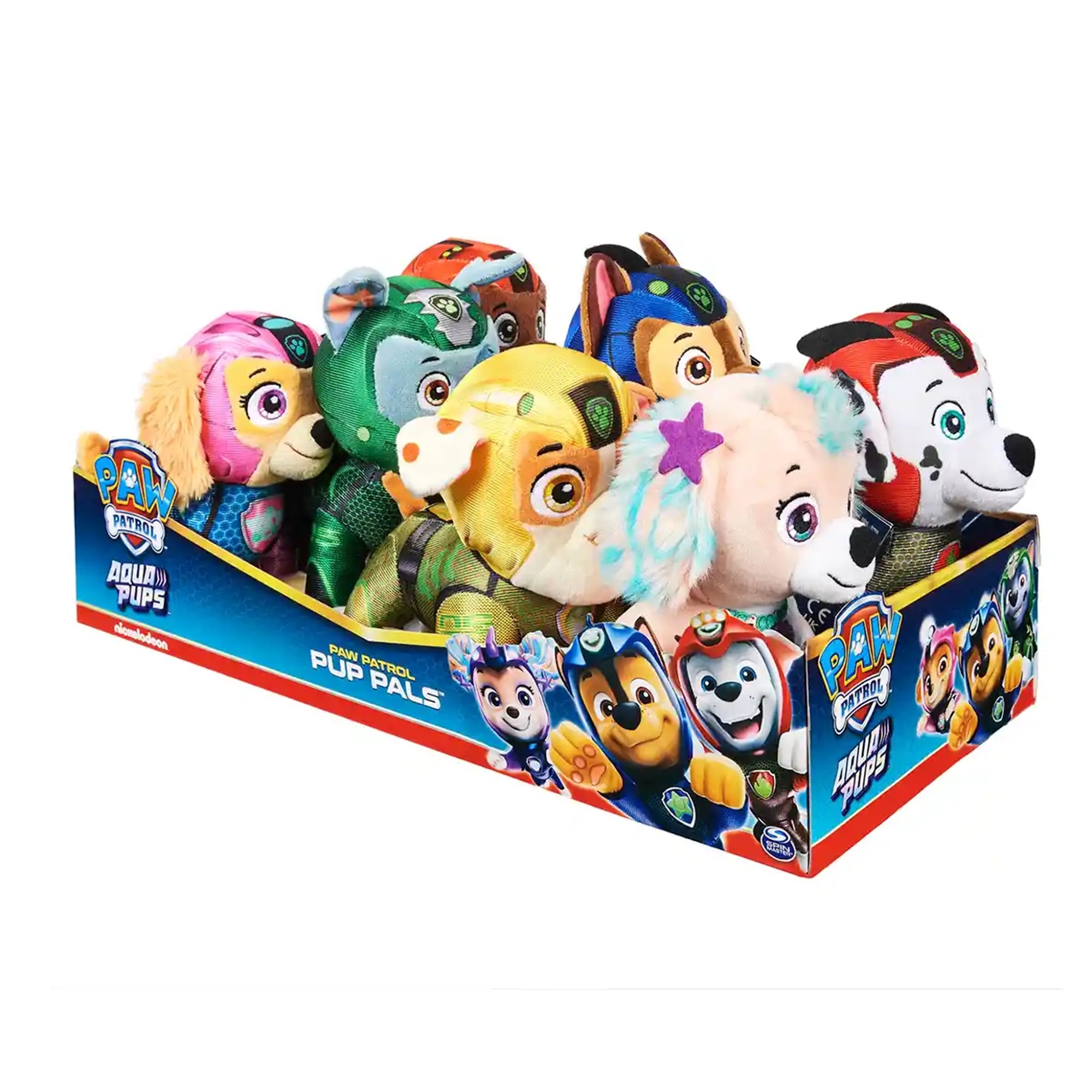 Paw Patrol Aqua Basic Plush Asst. CDU - Kiddy Zone