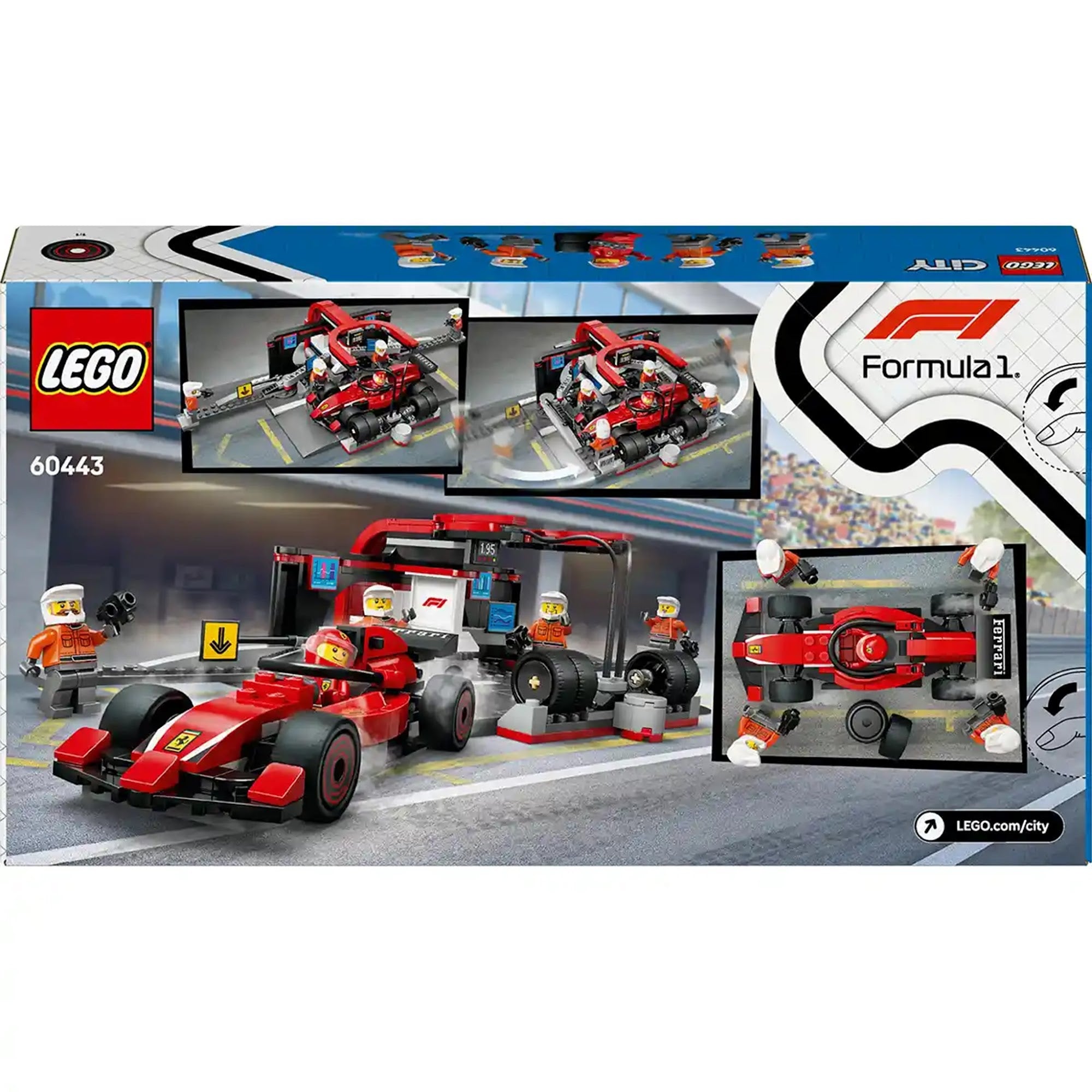 LEGO City LEGO 60443 F1 Pit Stop & Pit Crew with Ferrari Car
