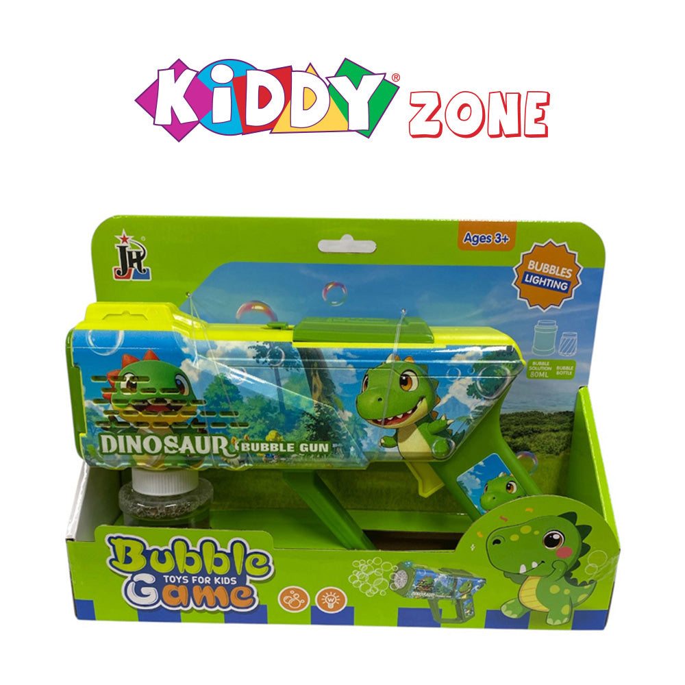 DINOSAUR BUBBLE GUN MACHINE WITH 8 HOLE (527-1) -3YRS+ - Kiddy Zone