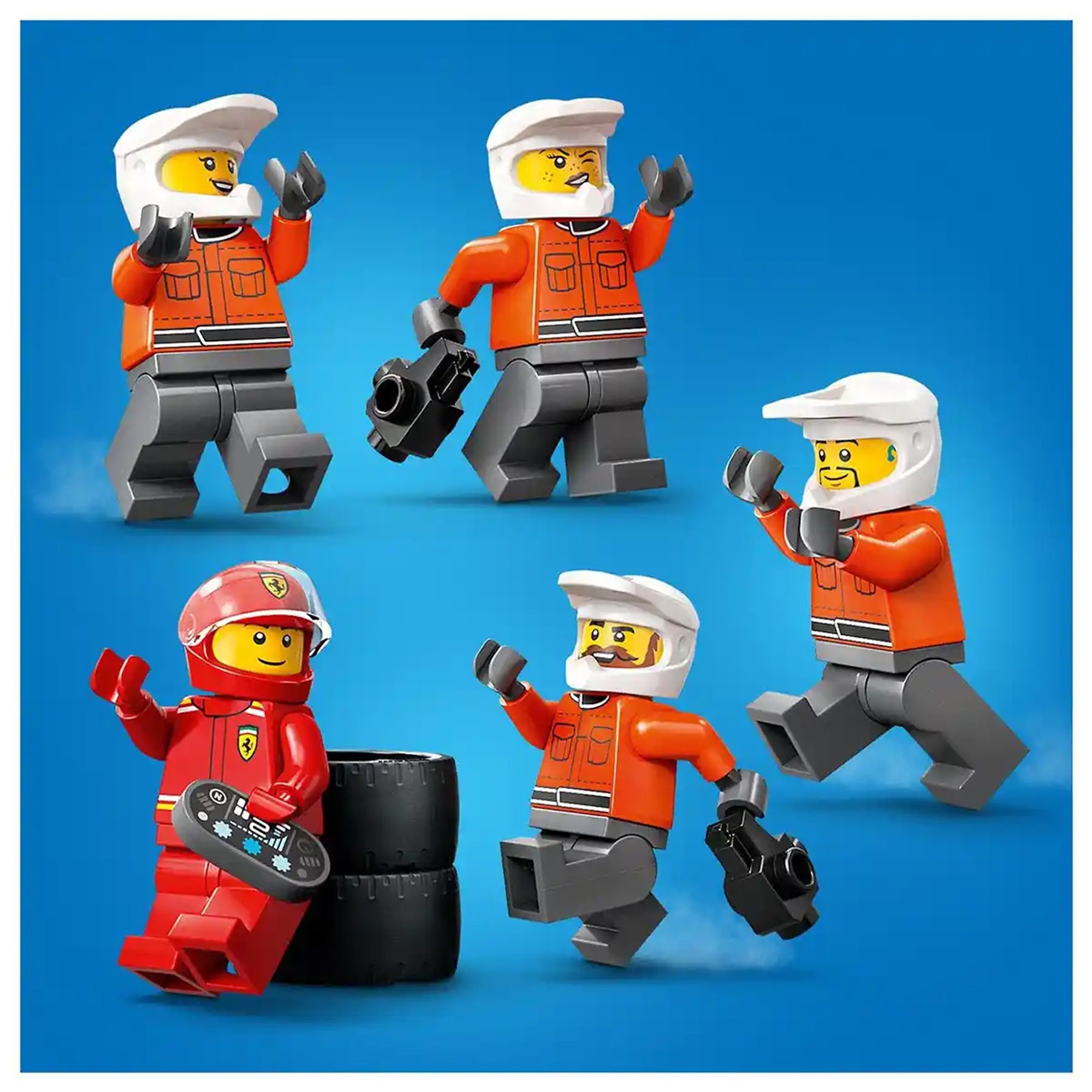 LEGO City LEGO 60443 F1 Pit Stop & Pit Crew with Ferrari Car