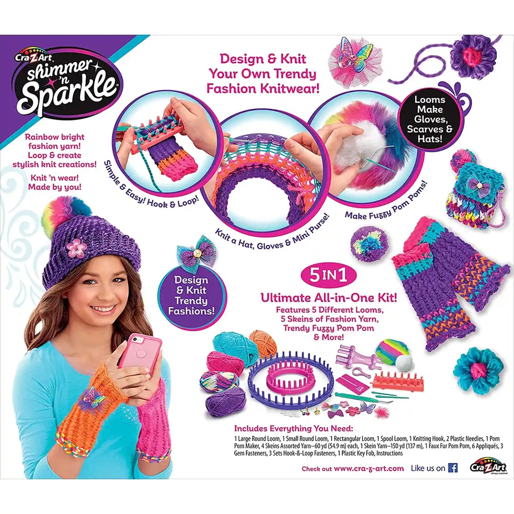 SHIMMER N SPARKLE 2 IN 1 KINT & CROCHET CREATIONS STUDIO