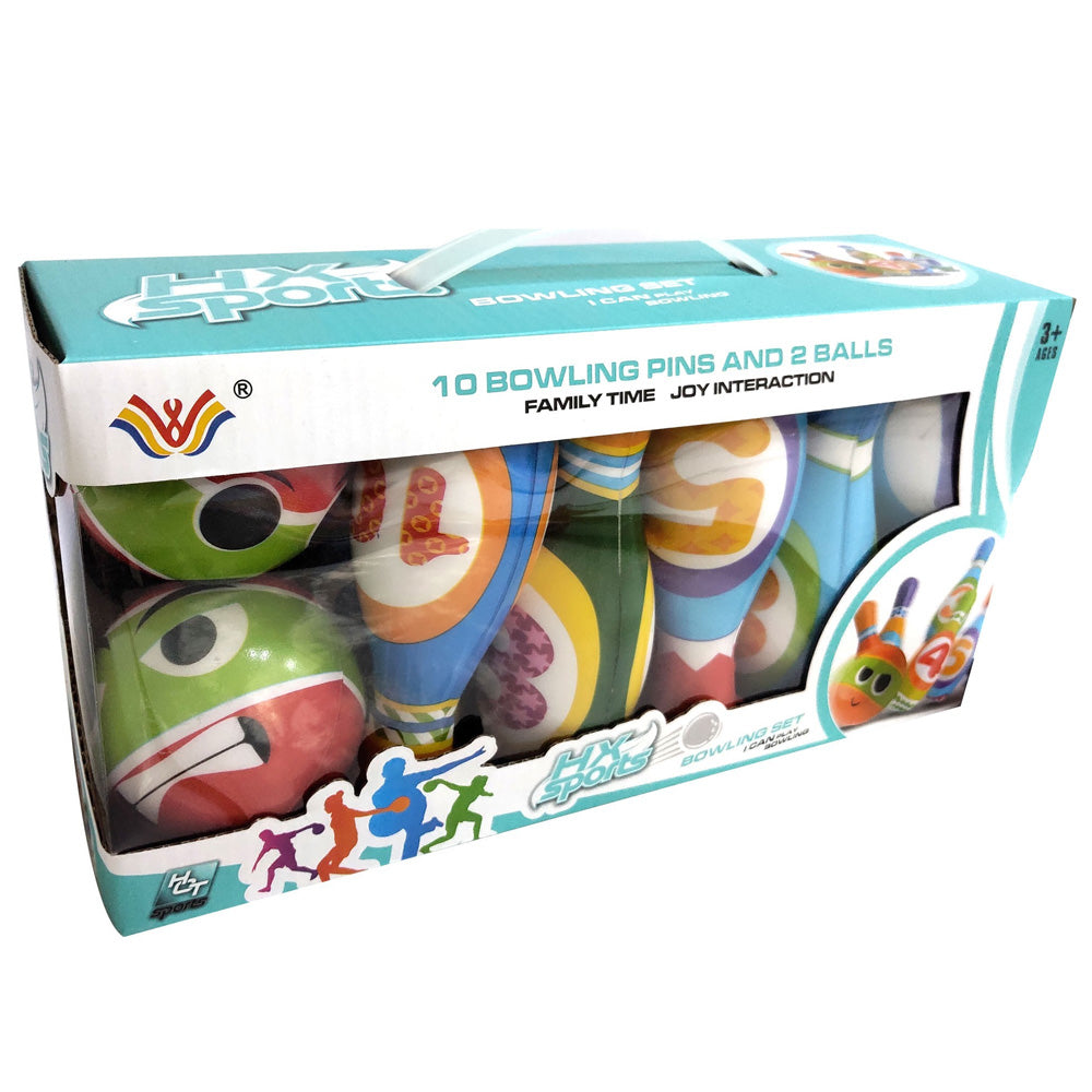 10 BOWLING PINS AND 2BALLS 3YRS+ - Kiddy Zone