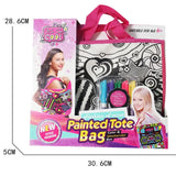 CHERRY DIY PAINTED WATERCOLOR HANDBAG (5-COLOR WASHABLE FOUNTAIN PEN) 6YRS+ - Kiddy Zone