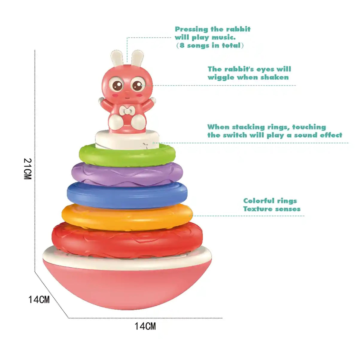 STACKING RING TOY MUSIC 3YRS+