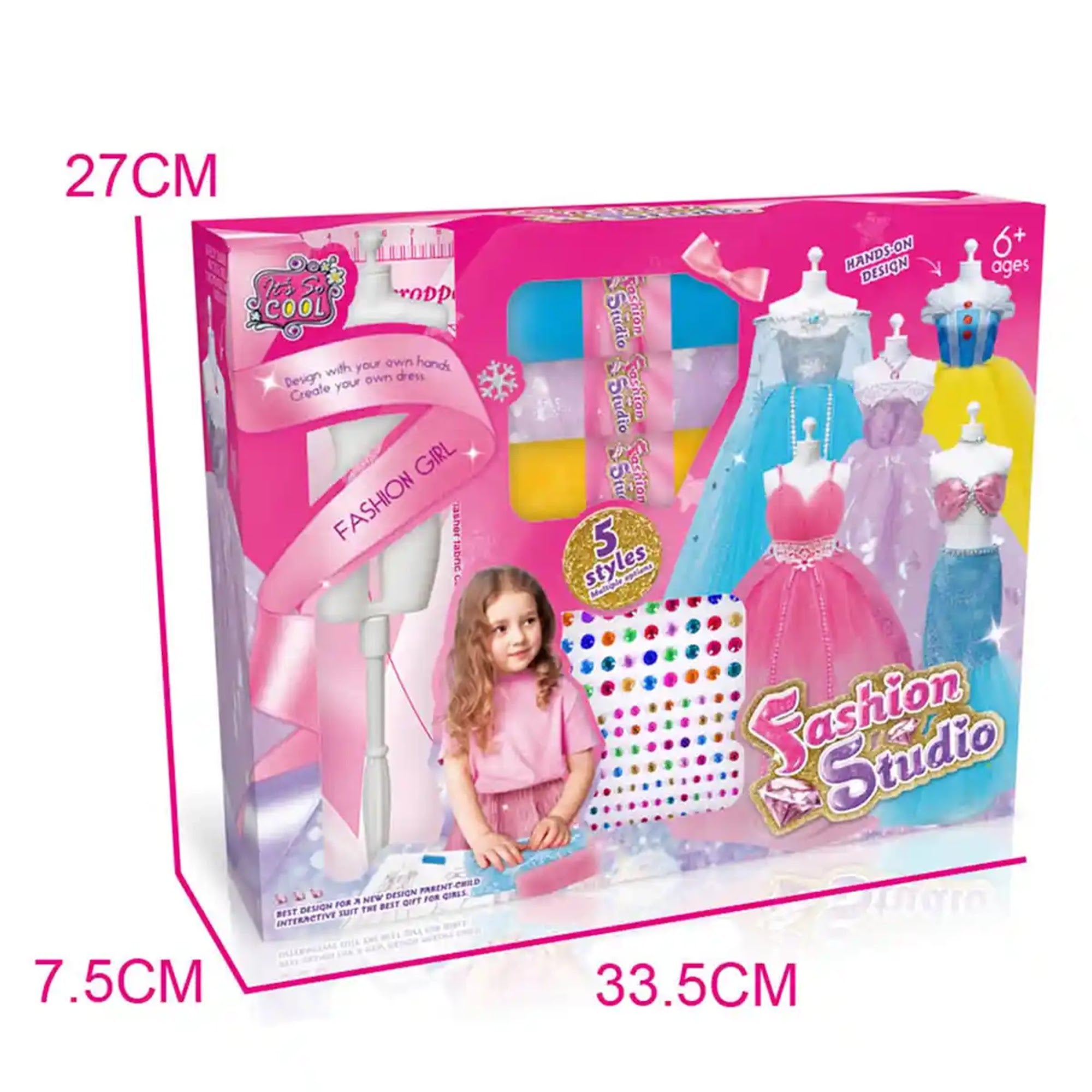DIY HANDMADE CLOTHING DESIGN SET (3 PIECES, YELLOW/PURPLE/BLUE, 1 PERSON TABLE)6YRS+ - Kiddy Zone