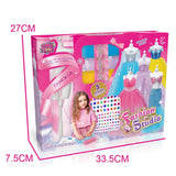 DIY HANDMADE CLOTHING DESIGN SET (3 PIECES, YELLOW/PURPLE/BLUE, 1 PERSON TABLE)6YRS+ - Kiddy Zone