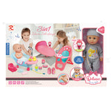 TUTU 3-IN-1 DELUXE DOLL PLAYSET 14" WITH ACCESSORIES (GREY) - Kiddy Zone
