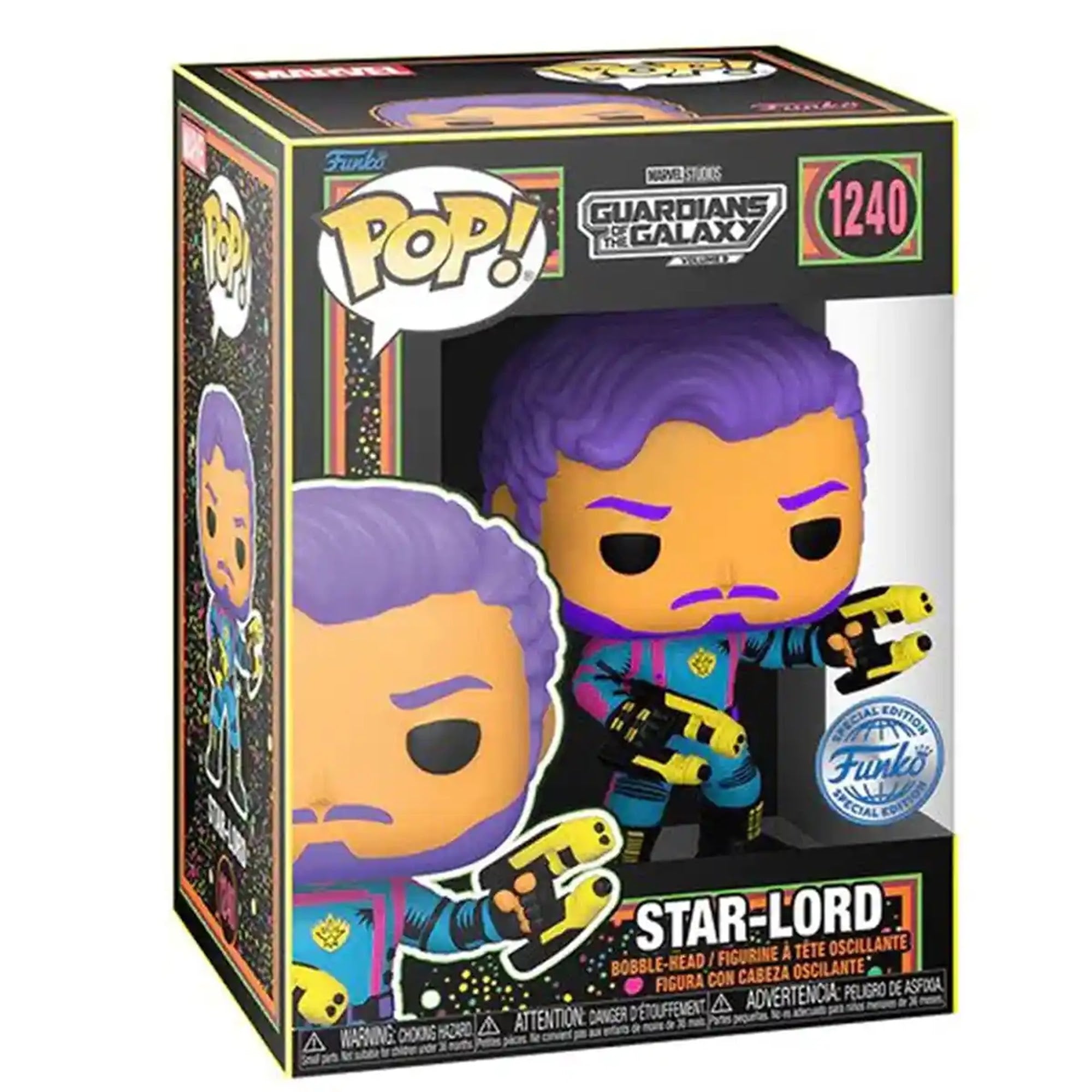 Pop! Marvel: Guardian of the Galaxy 3 - Star-Lord (BLKLT)(Exc) - Kiddy Zone