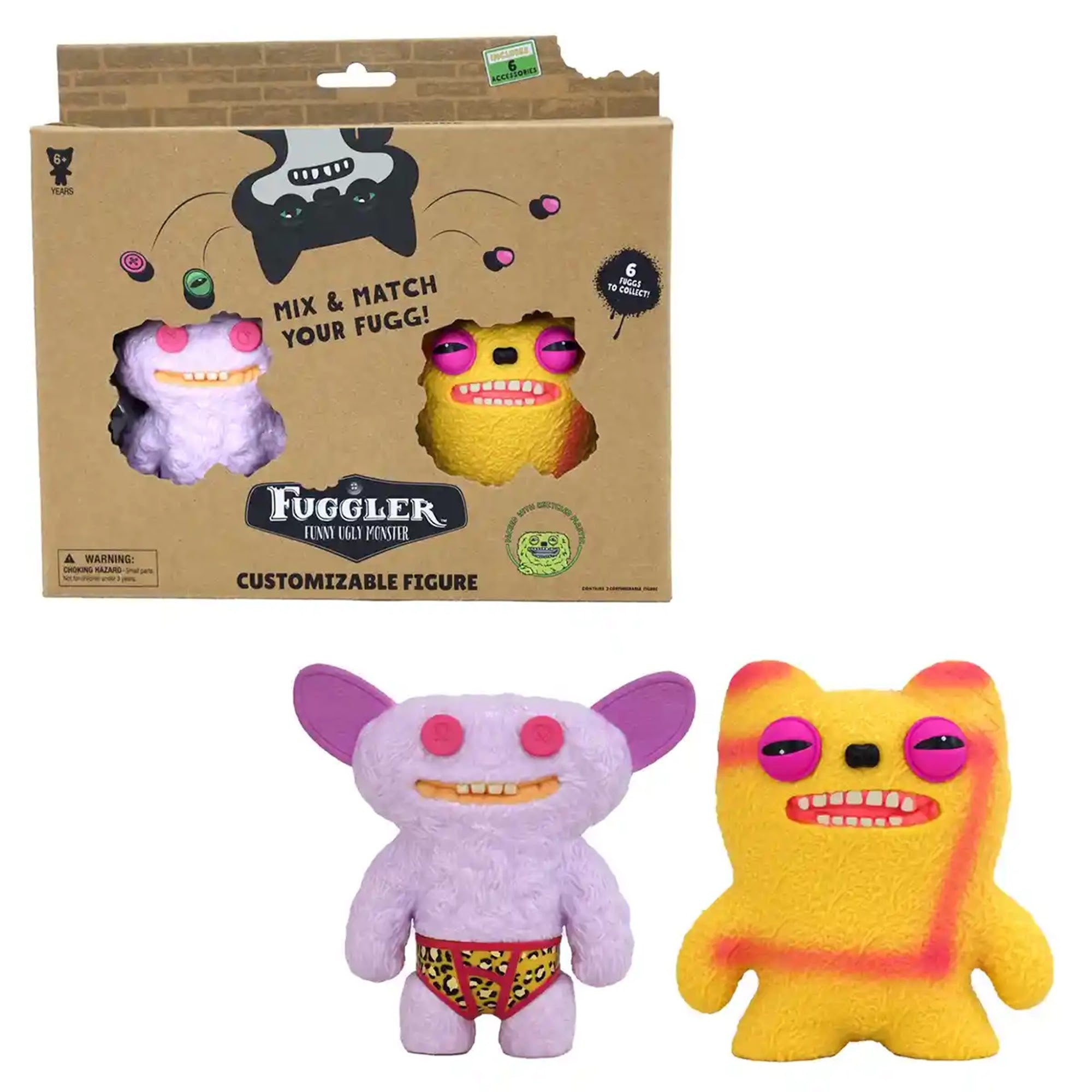 FUGGLER FIGURE CUSTOMIZABLE 2PK ASST - Kiddy Zone