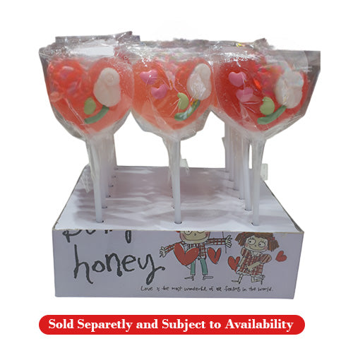 HEART JELLY LOLLIPOP 37G - Kiddy Zone