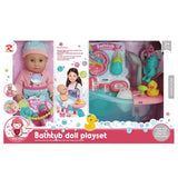 Tutu Baby Bathtub doll playset w/14 inch doll blue - Kiddy Zone