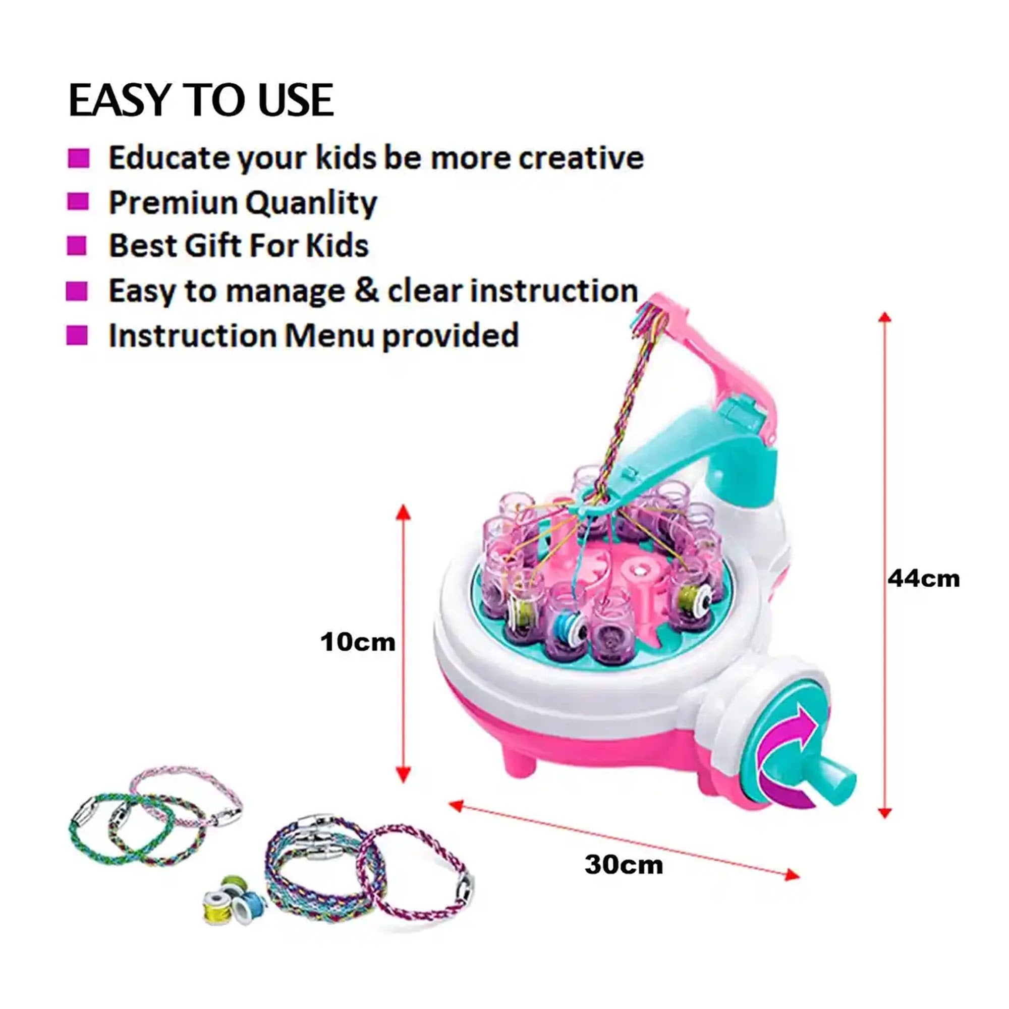 2 IN 1 BRAIDING SET BRACELET MACHINE 6YRS+ - Kiddy Zone