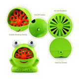 ELECTRIC HAND OPERATED FUN FROG  BUBBLE MACHINE 3YRS+ - Kiddy Zone