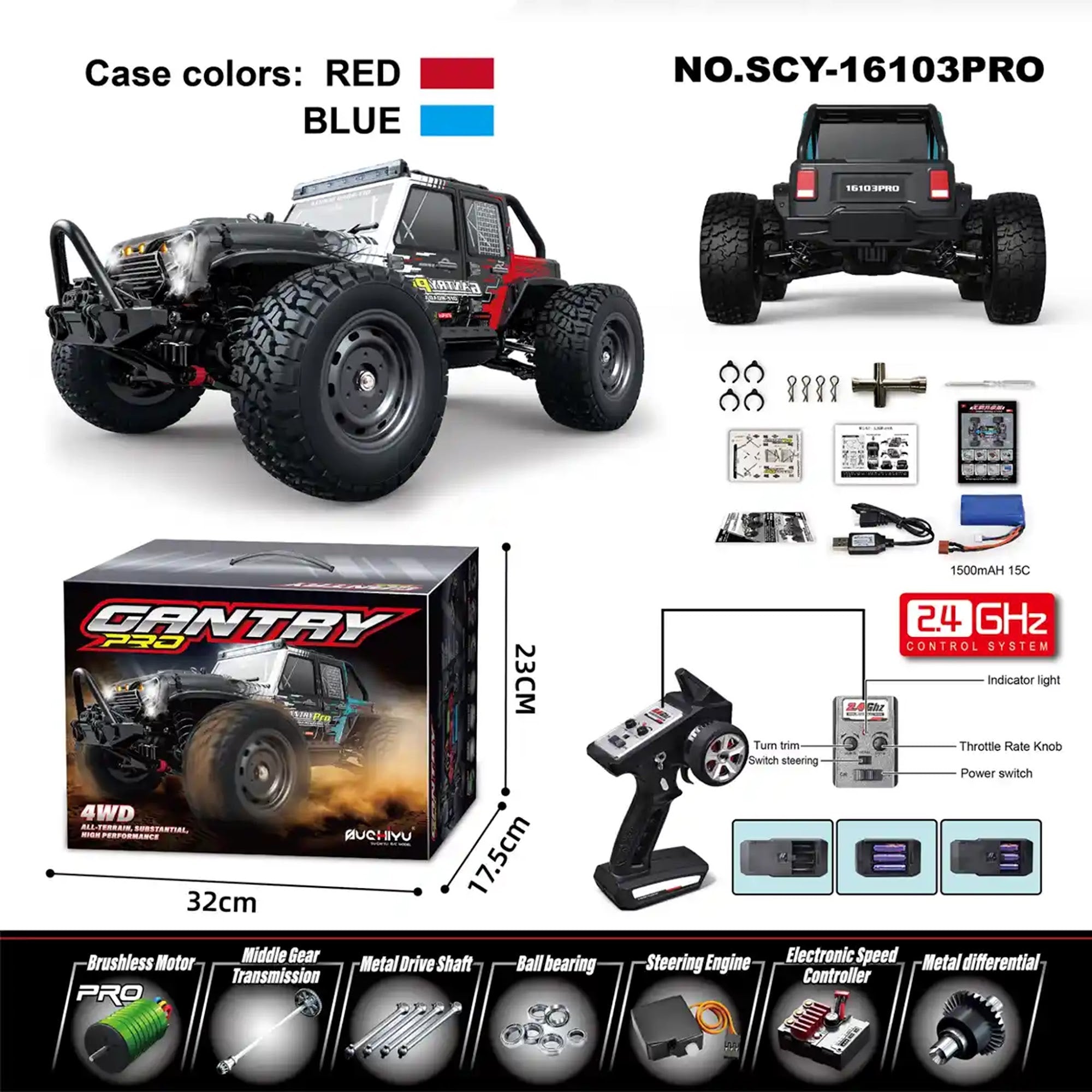 R/C 1:16 GANTRY PRO CROSS COUNTRY VEHICLE 14YRS+ - Kiddy Zone