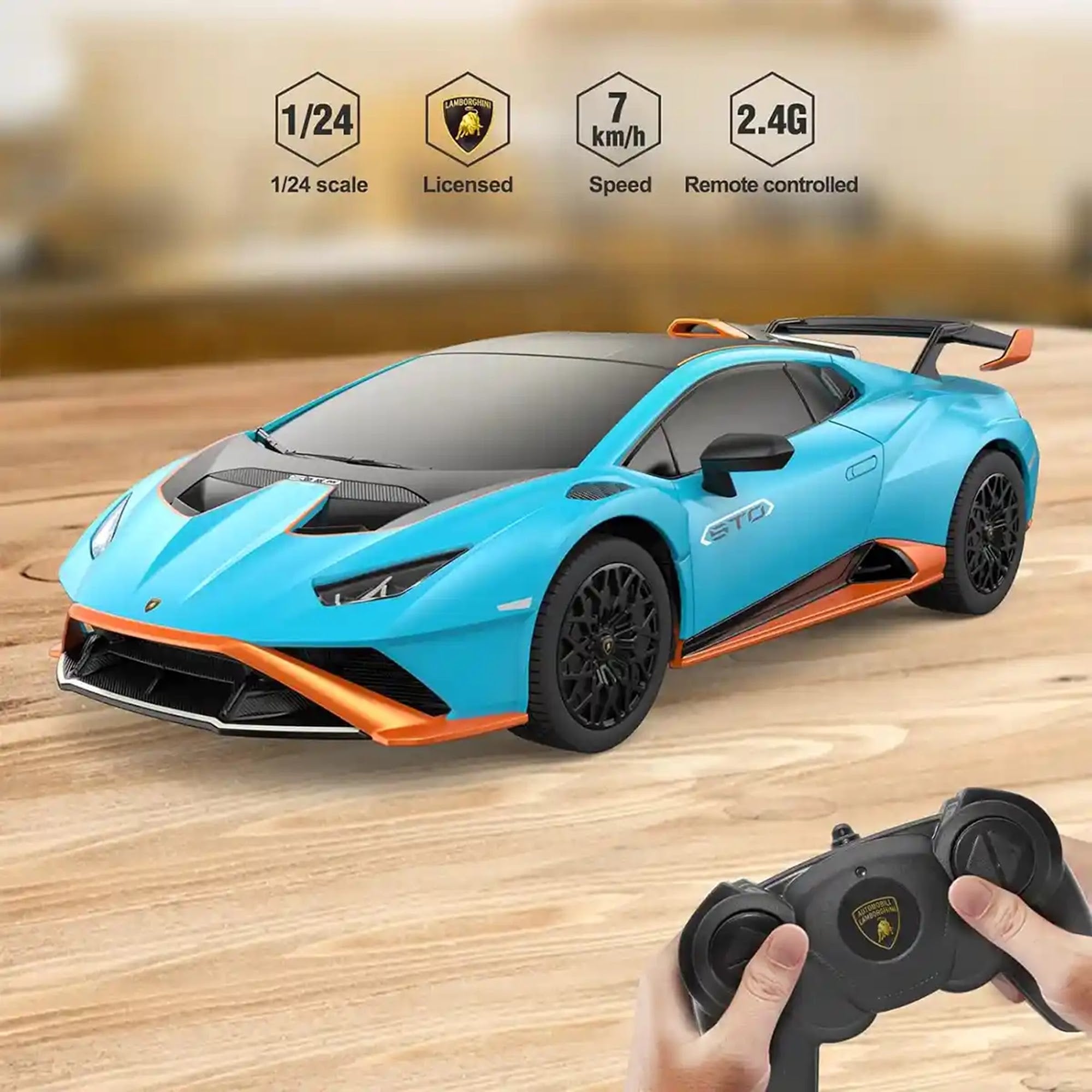 RASTAR R/C 1:24 Lamborghini Huracan STO - Blue