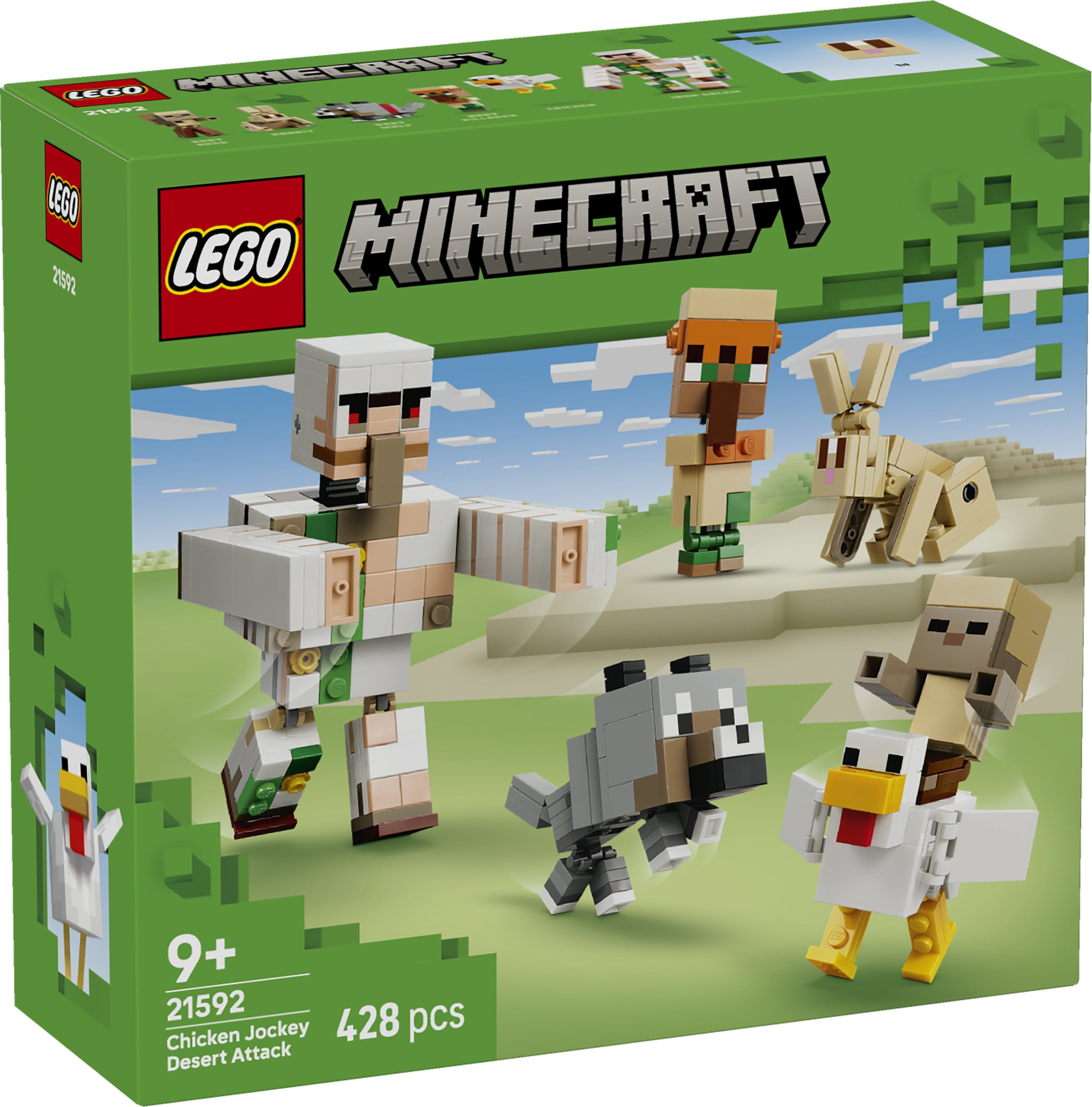 LEGO Minecraft 21592 Chicken Jockey Desert Attack V29 9+
